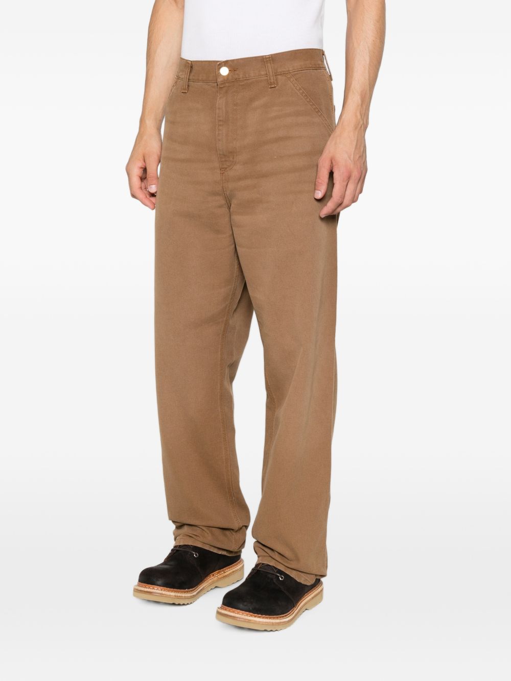 CARHARTT WIP Pantaloni in cotone color cammello 