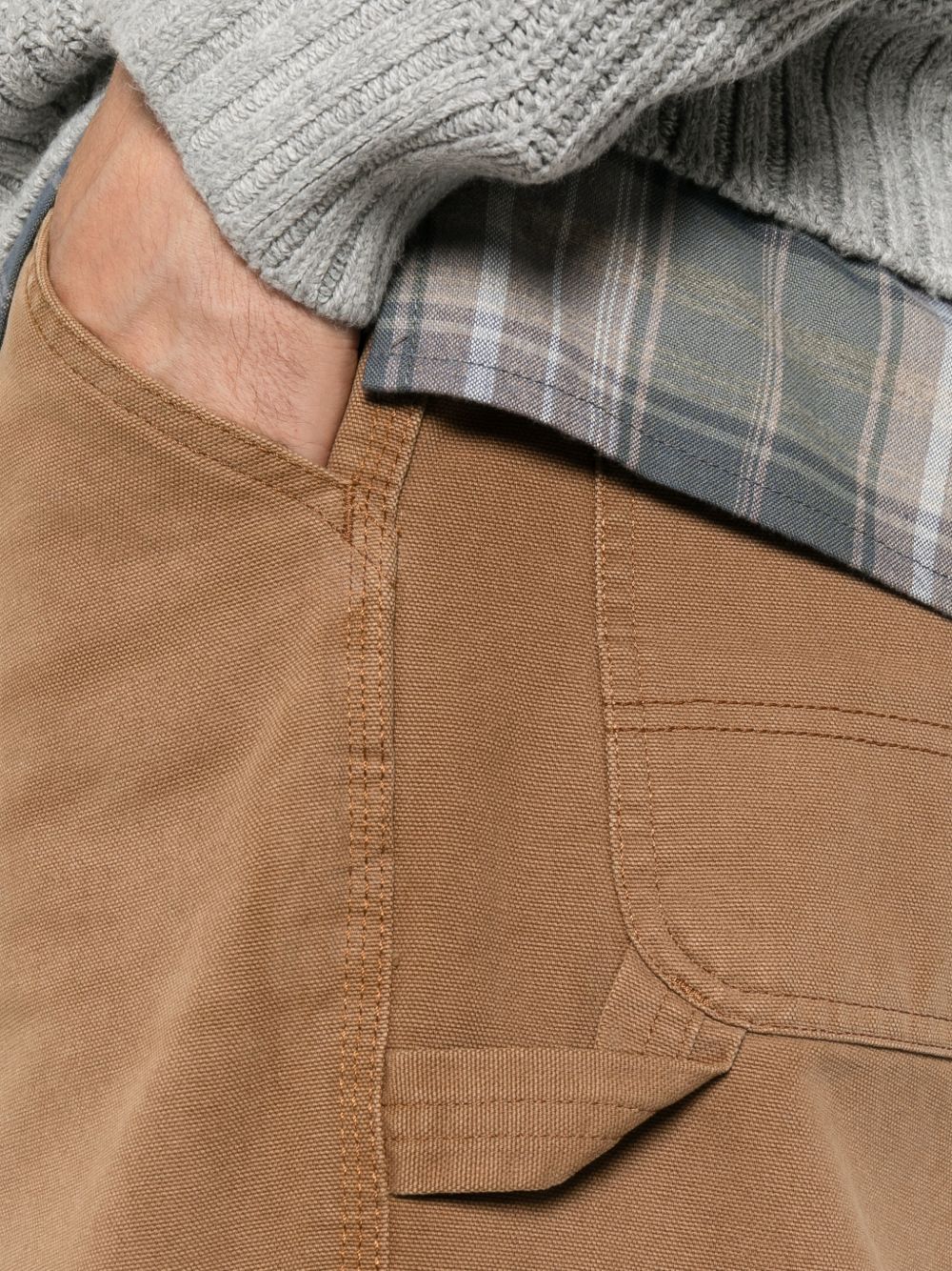 CARHARTT WIP Pantaloni in cotone color cammello 