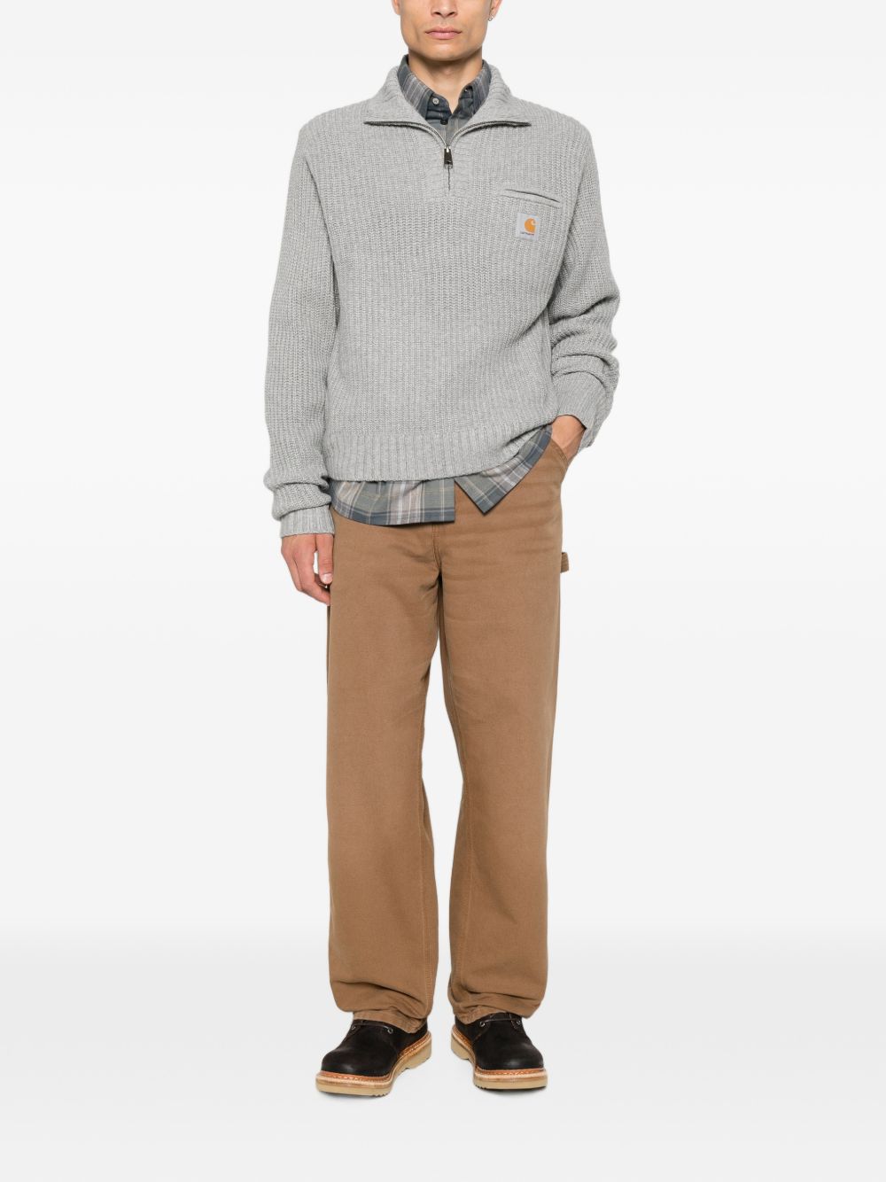 CARHARTT WIP Pantaloni in cotone color cammello 