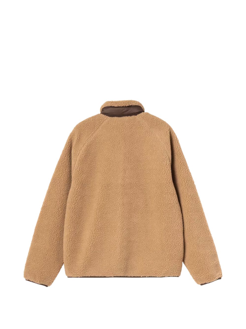 CARHARTT WIP Giacca in fur color cammello a collo alto con tasche 
