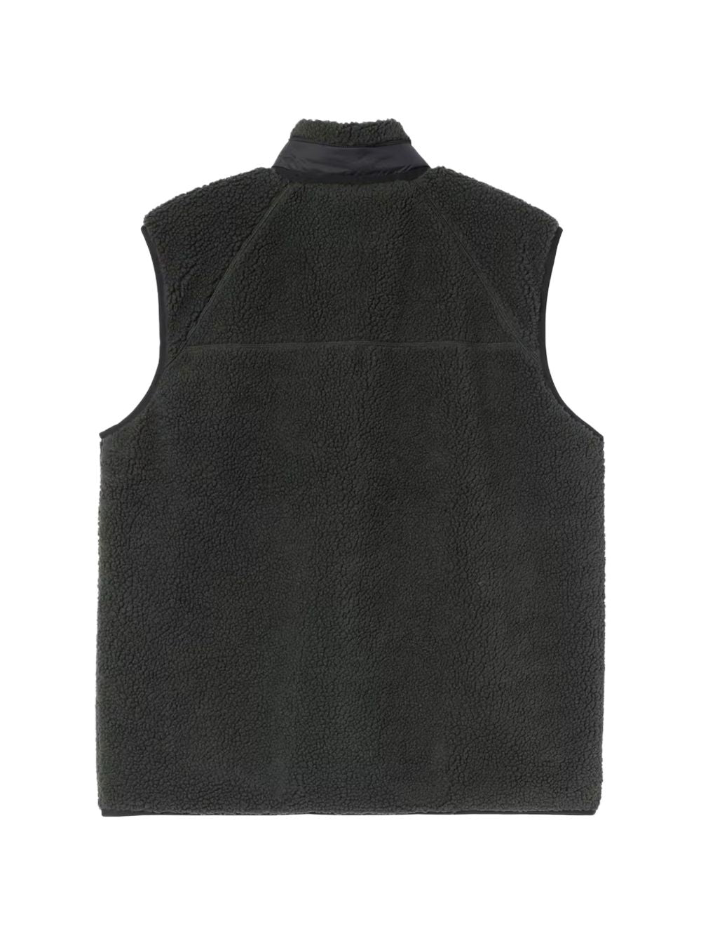 CARHARTT WIP Gilet grigio in fur con zip e tasche 