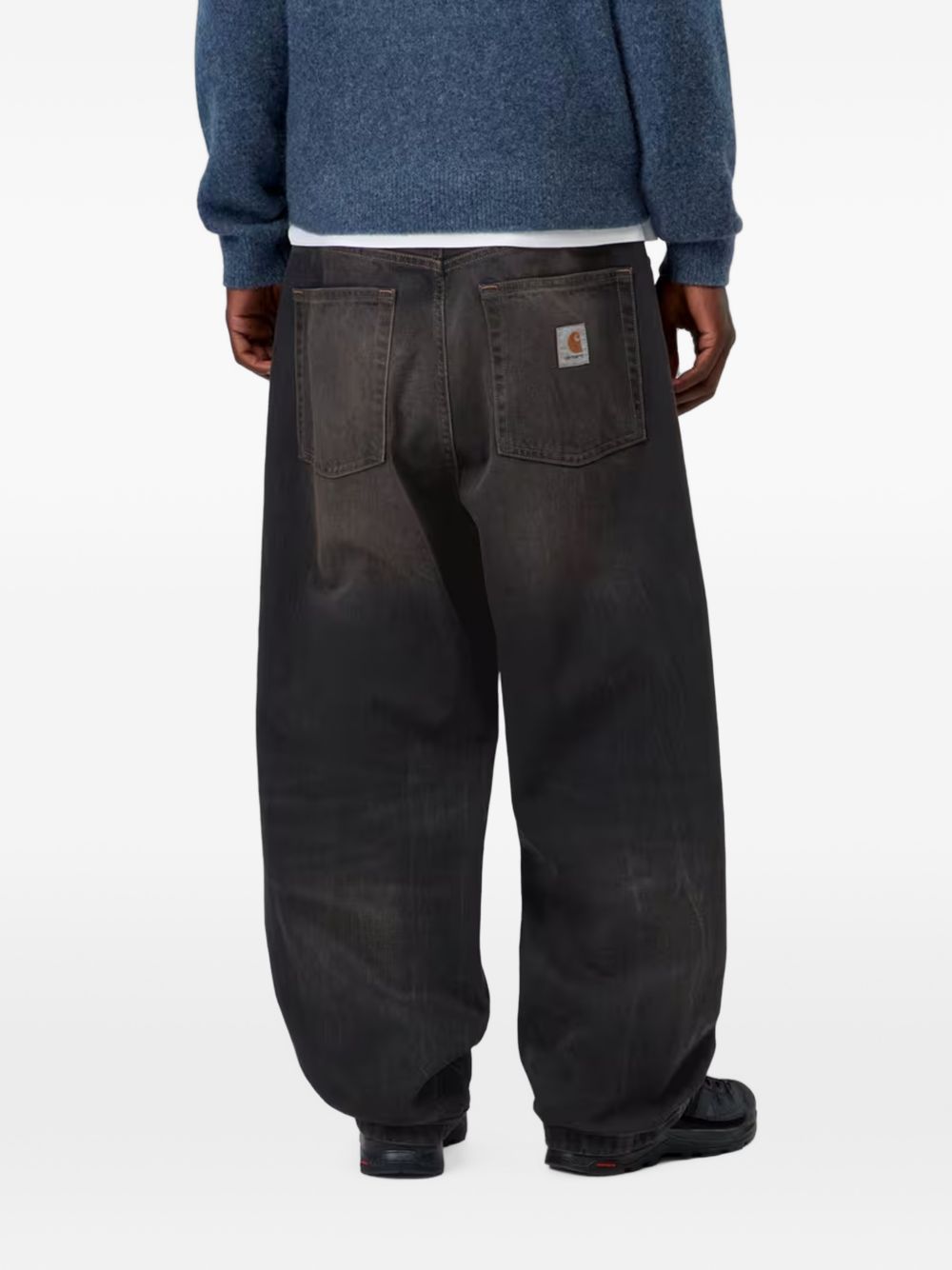 CARHARTT WIP Pantaloni Uomo Brandon in Denim Nero 