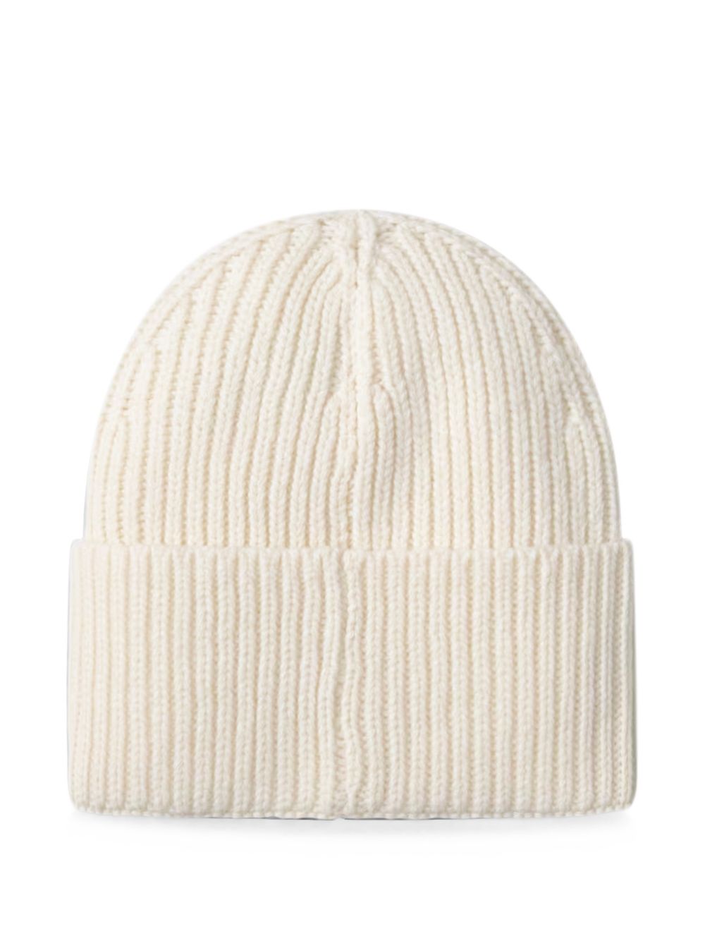 CARHARTT WIP Berretto panna a coste con logo 