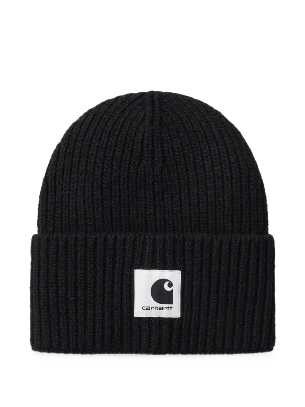 CARHARTT WIP Berretto nero a coste con logo 