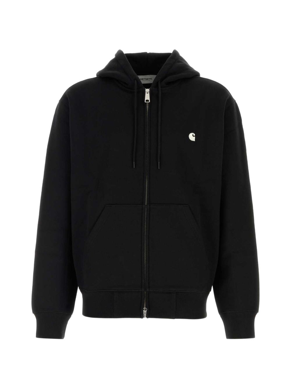 CARHARTT WIP Felpa con cappuccio e zip nera 
