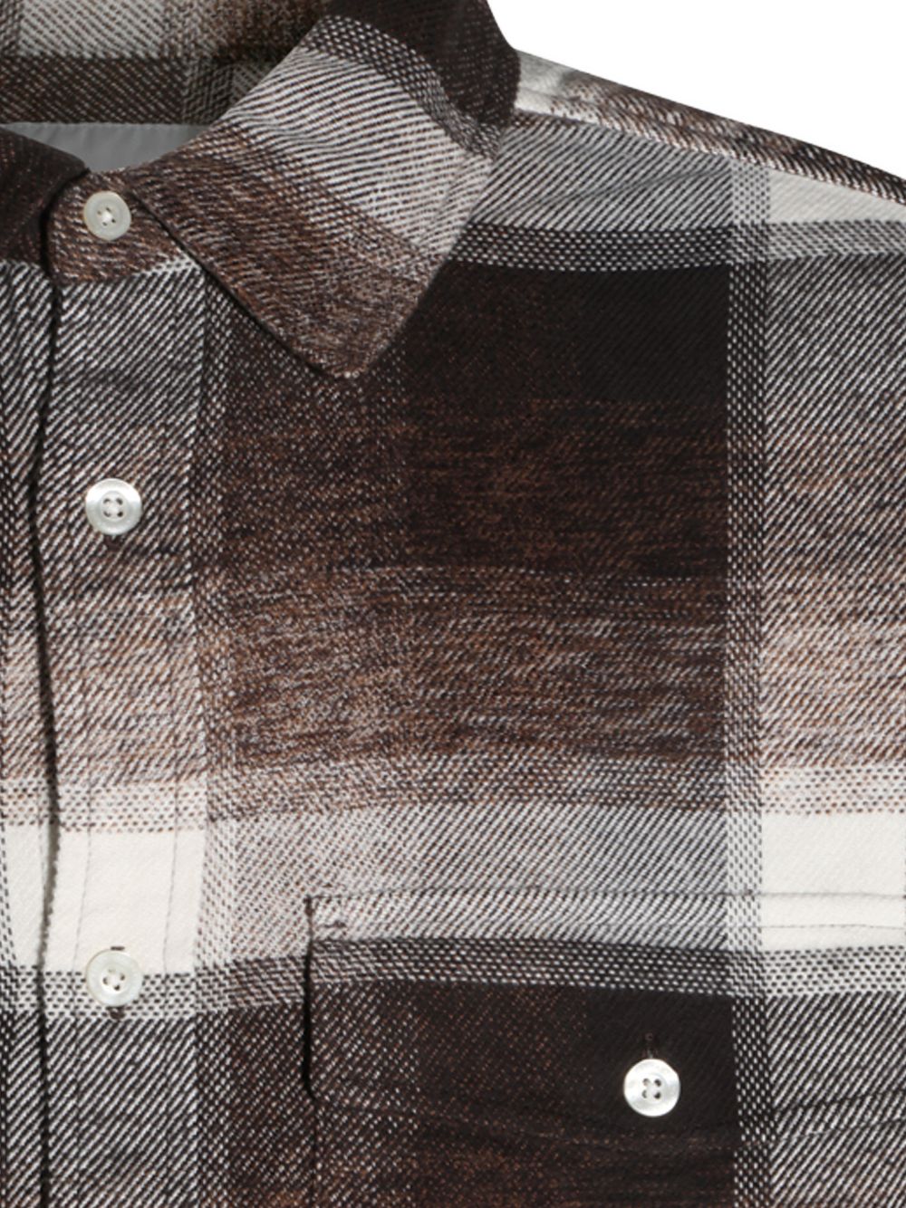 CARHARTT WIP Camicia marrone in cotone pesante a motivo tartan 