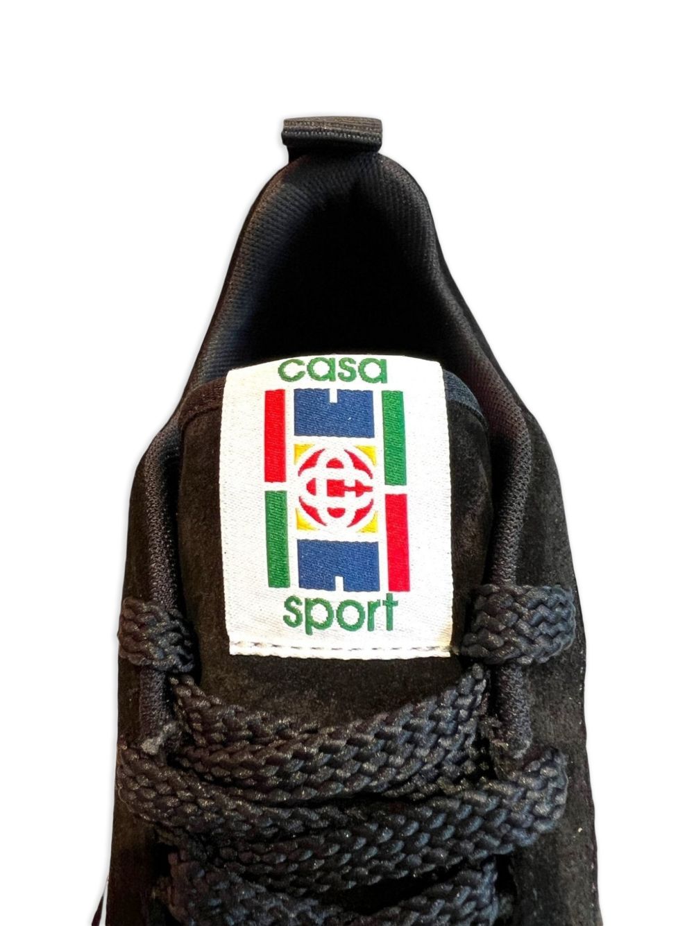 CASABLANCA Sneakers Court in pelle scamosciata nera 