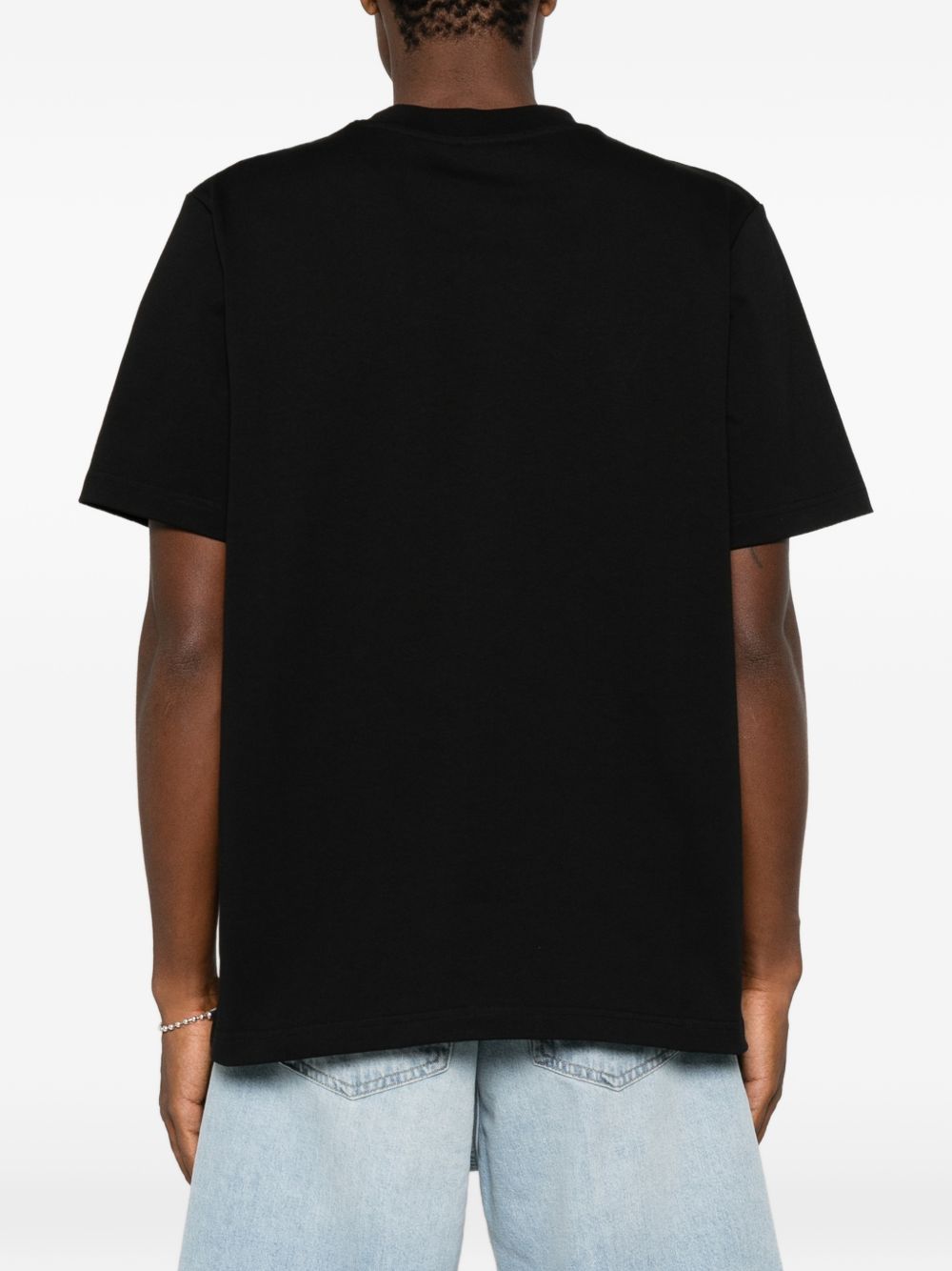 CASABLANCA T-shirt nera a maniche corte 