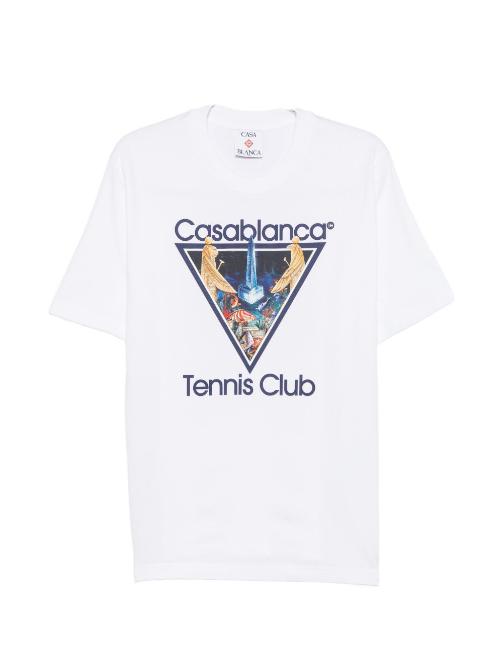CASABLANCA T-shirt bianca a maniche corte con stampa grafica 