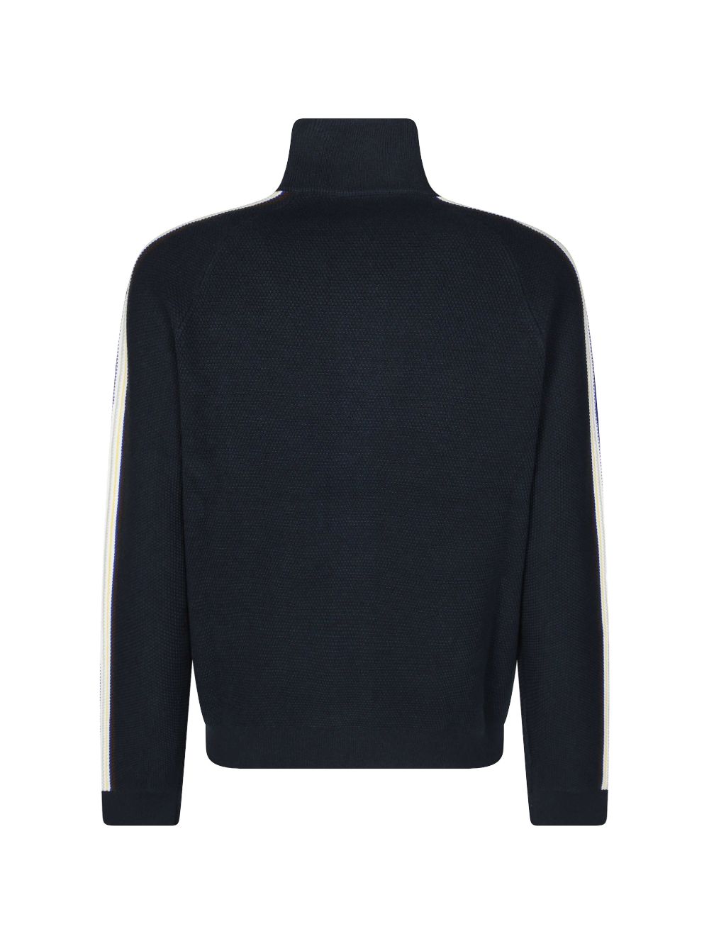 CASABLANCA Felpa sportiva blu a collo alto in misto cotone e lana 