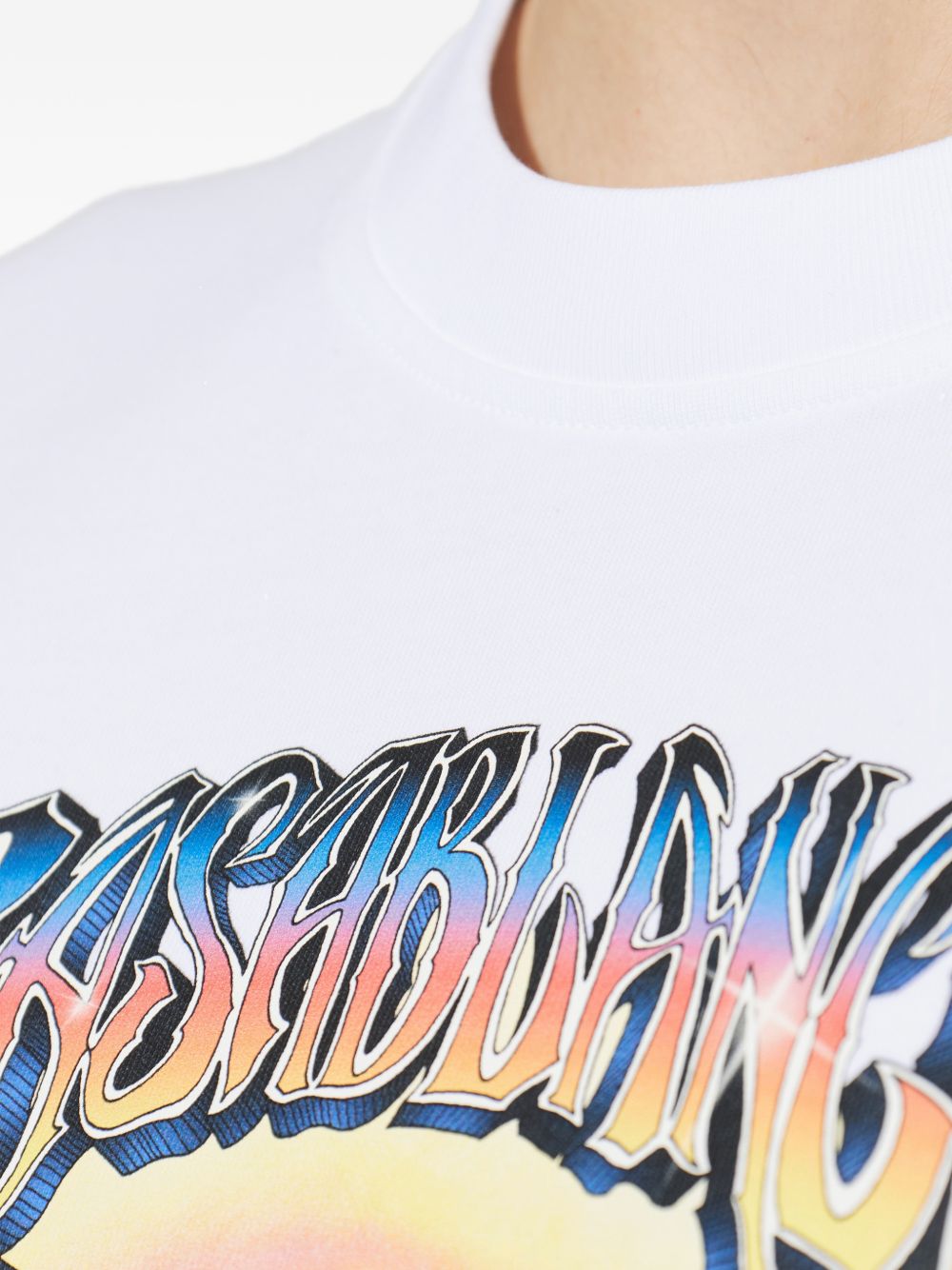 CASABLANCA T-shirt Casa Airspray in cotone bianco con stampa grafica 