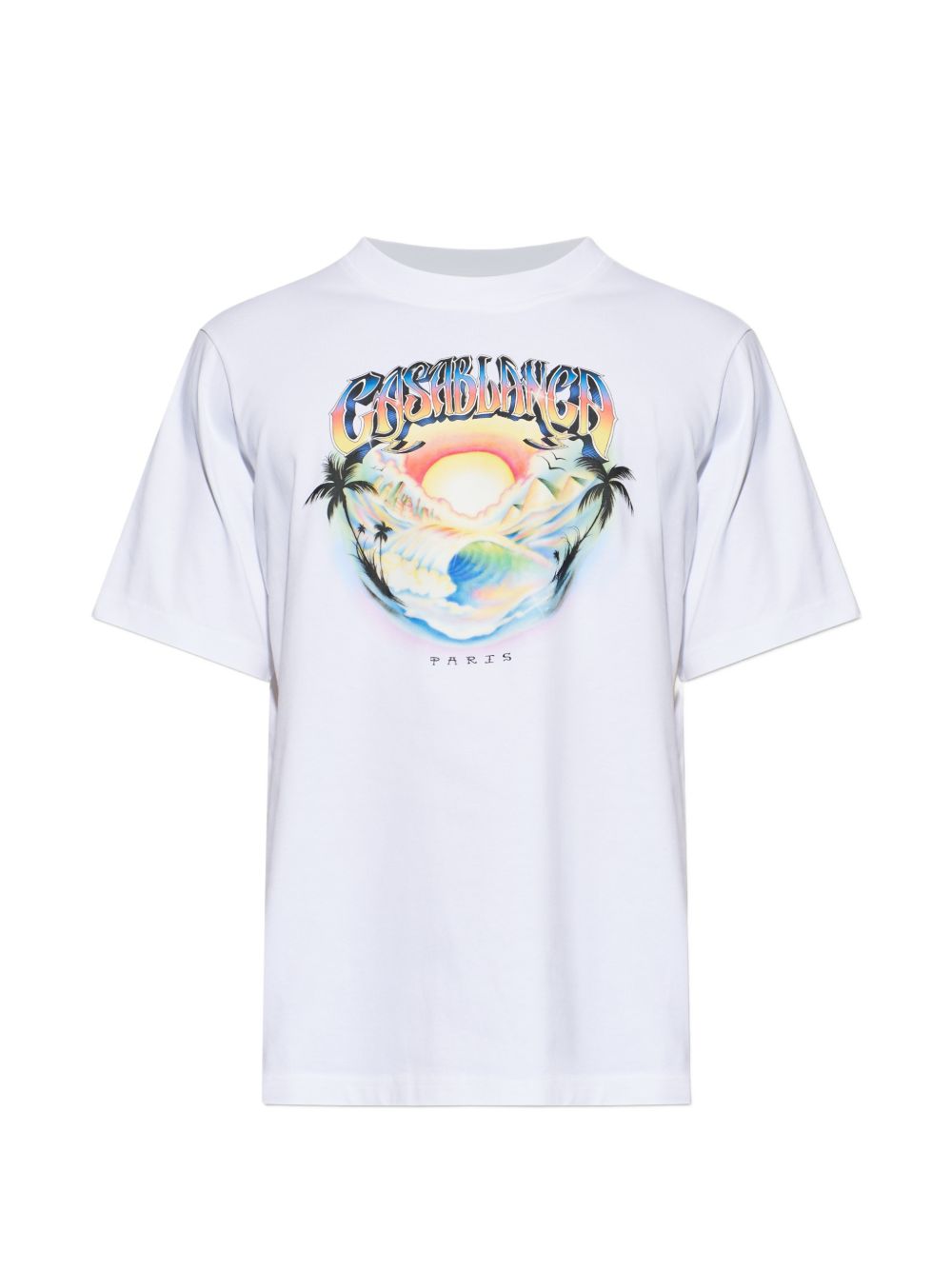 CASABLANCA T-shirt Casa Airspray in cotone bianco con stampa grafica 