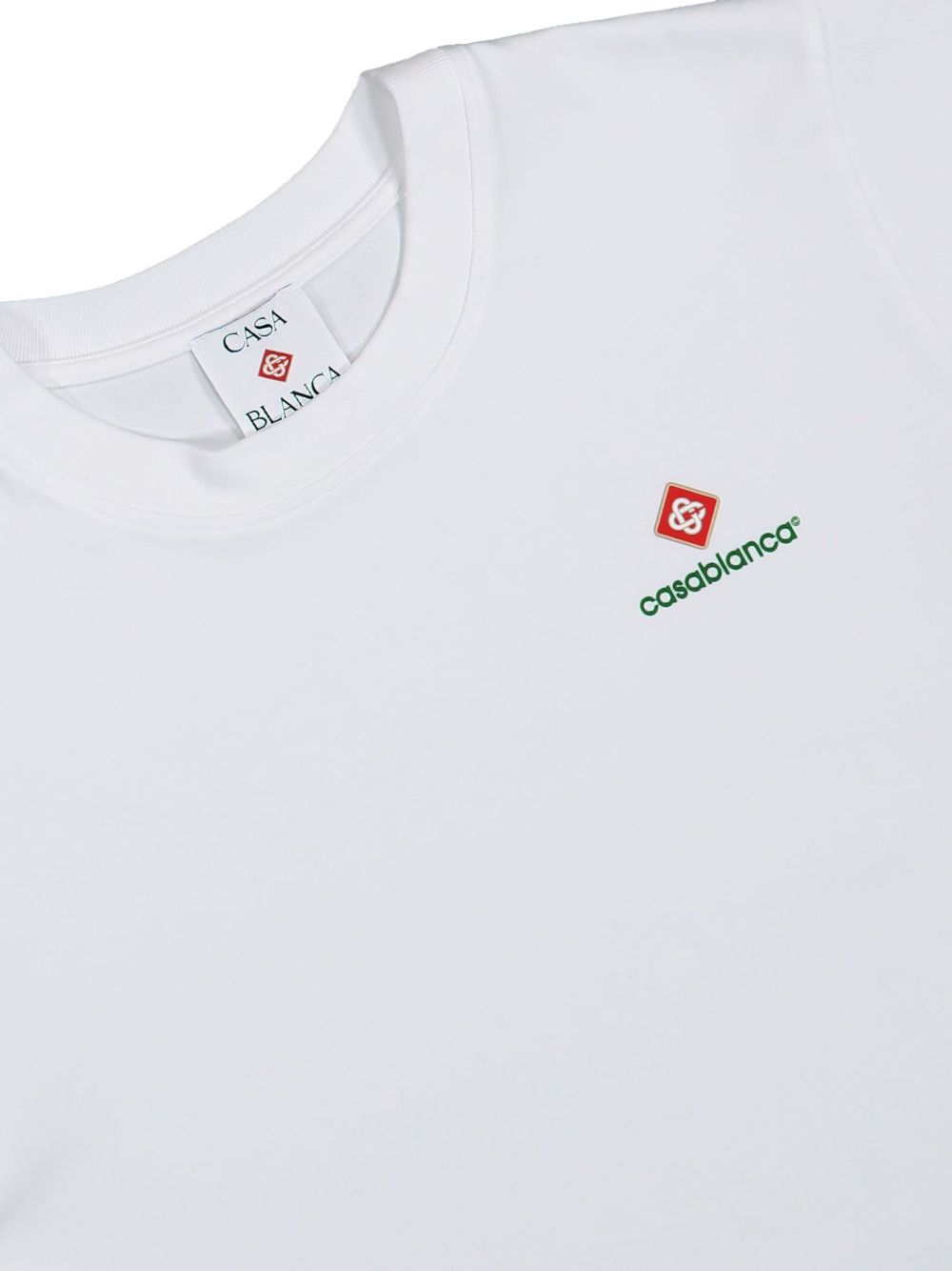CASABLANCA T-shirt Sport Type in cotone bianco con logo 