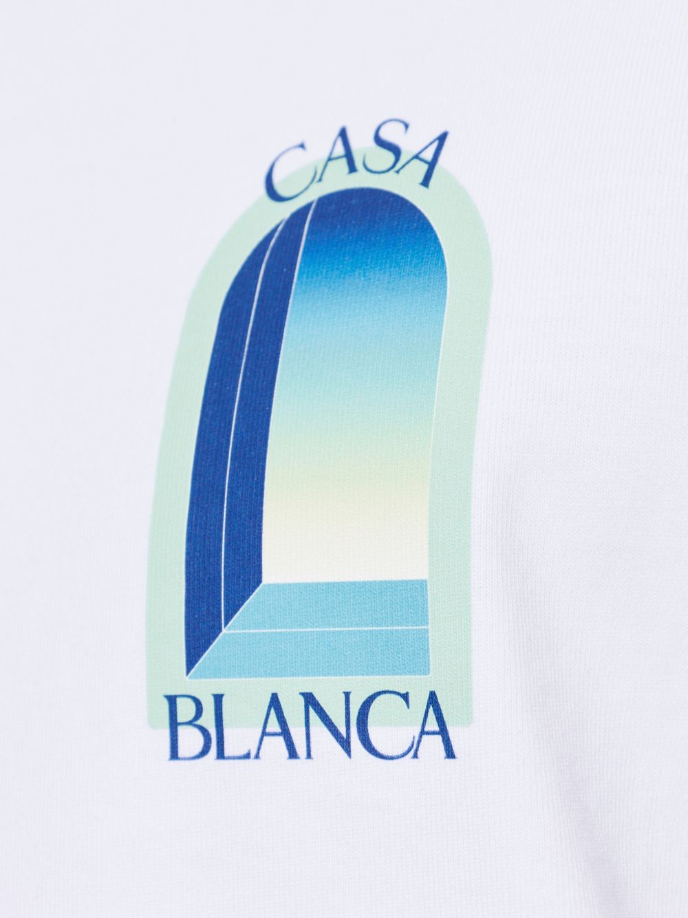 CASABLANCA T-shirt Gradient Arch in cotone bianco 