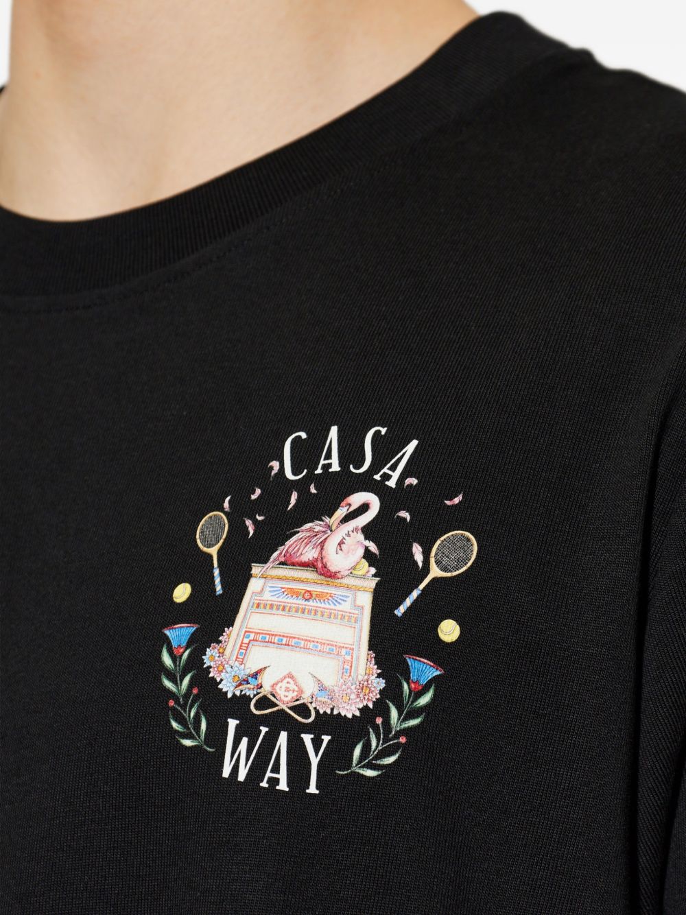 CASABLANCA T-shirt Casa Way in cotone nero 