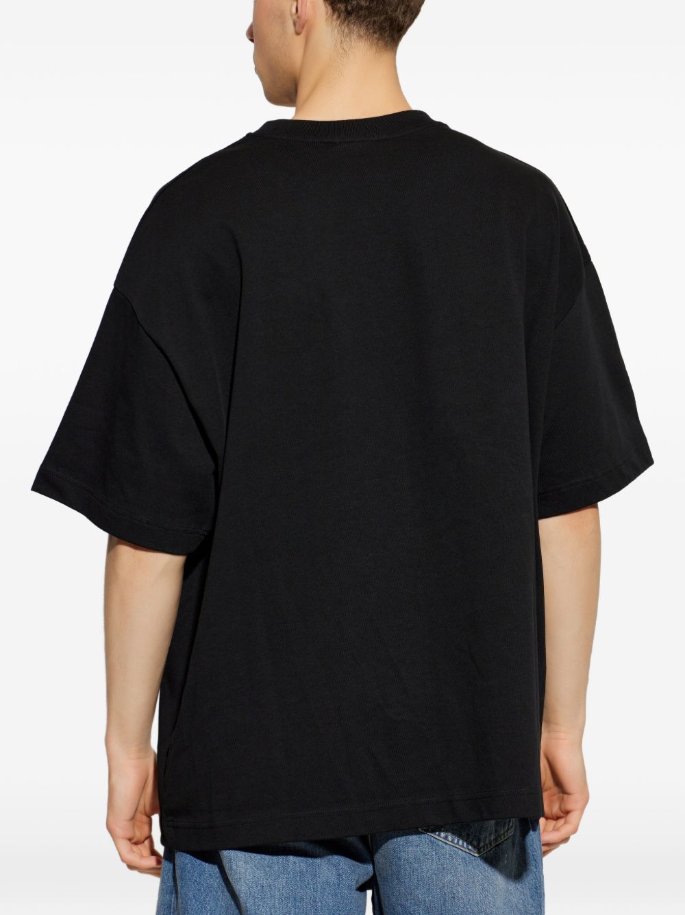 CASABLANCA T-shirt Airspray oversize in cotone nero con stampa grafica 