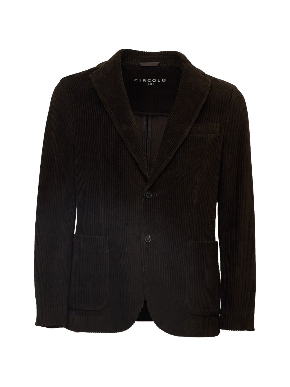 CIRCOLO 1901 Blazer monopetto in velluto a coste marrone 