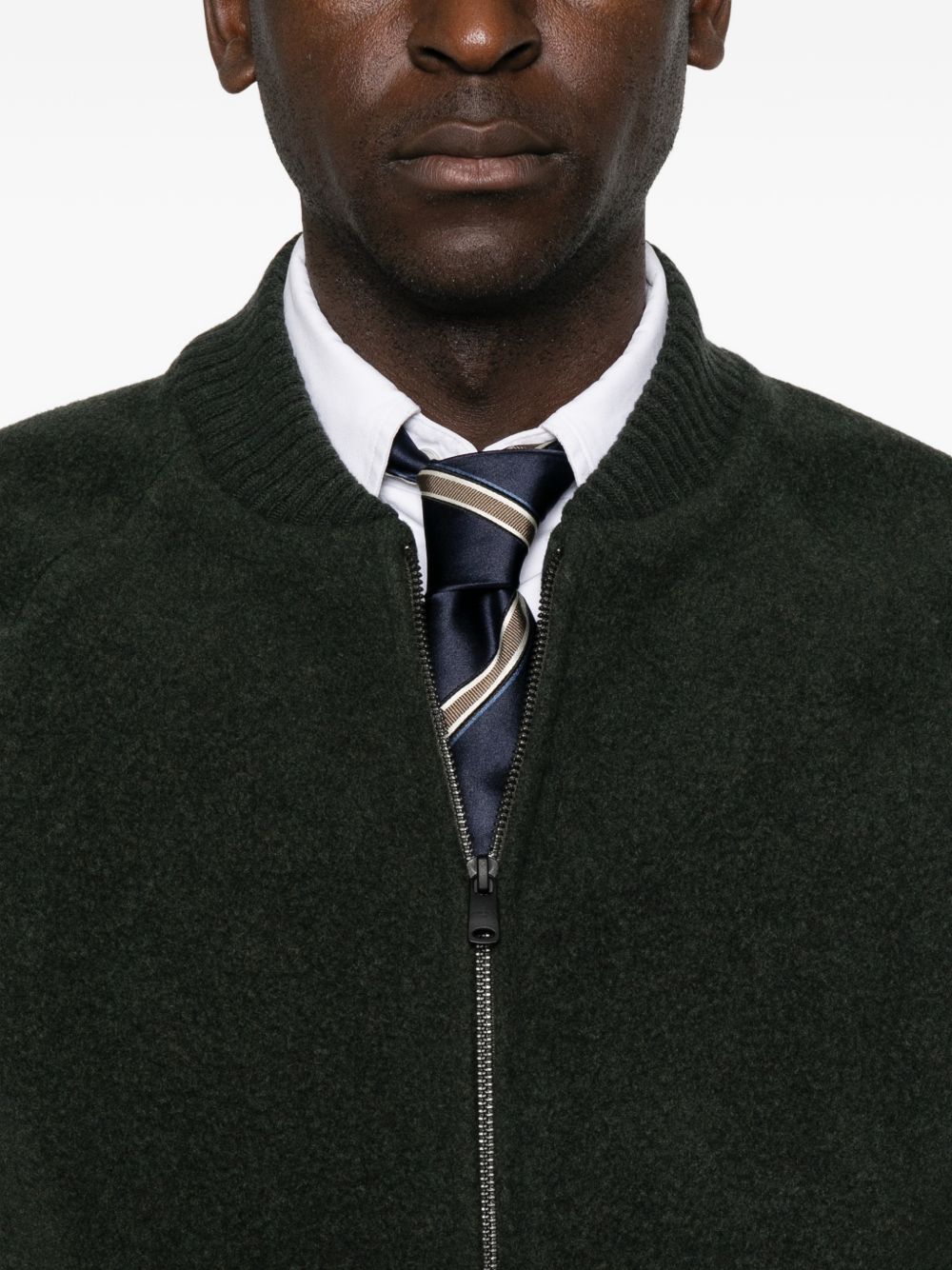 CIRCOLO 1901 Bomber in lana misto cashmere verde scuro 