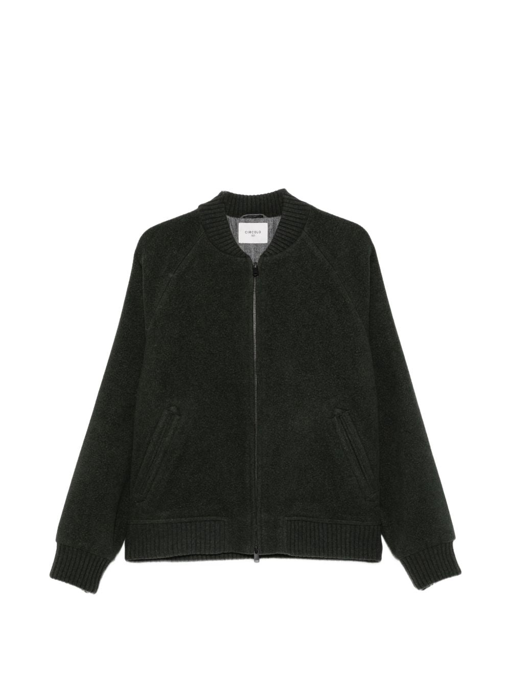 CIRCOLO 1901 Bomber in lana misto cashmere verde scuro 