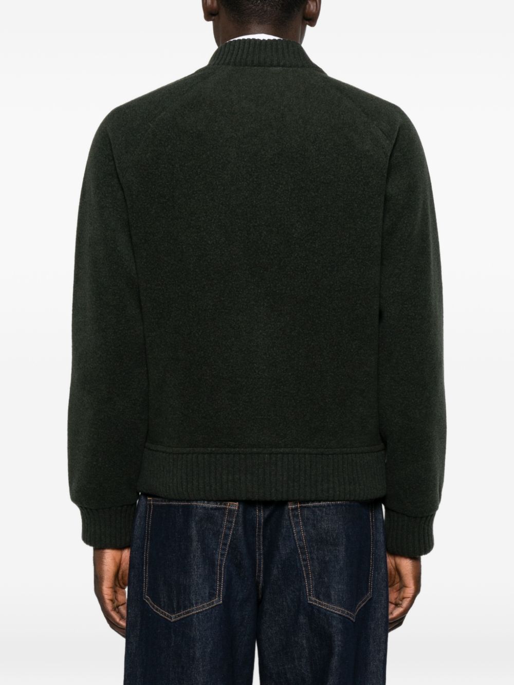 CIRCOLO 1901 Bomber in lana misto cashmere verde scuro 