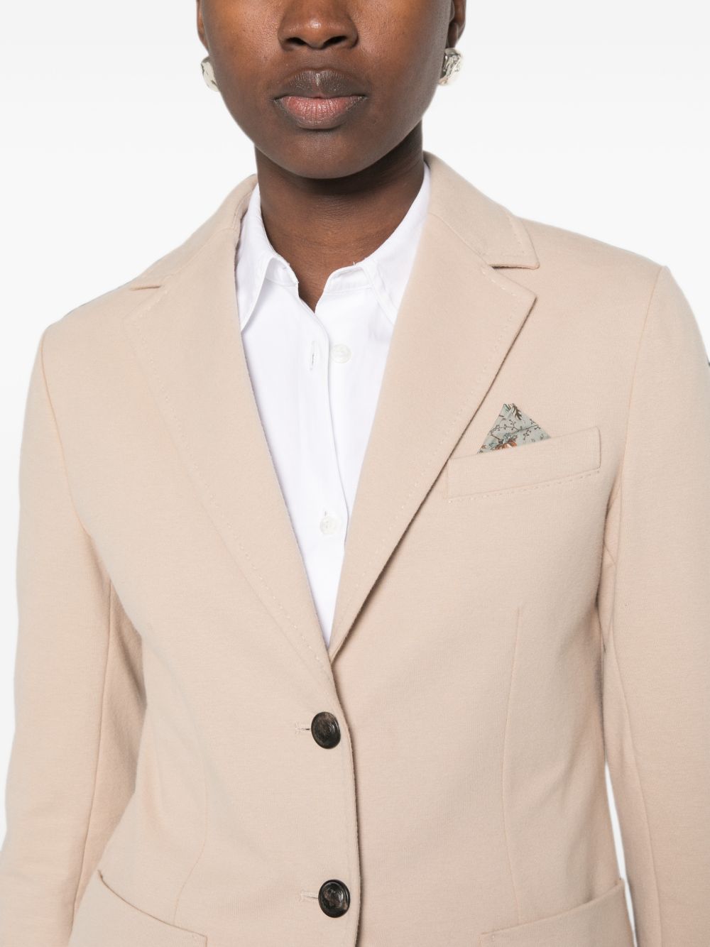 CIRCOLO 1901 Blazer monopetto beige in cotone elasticizzato 