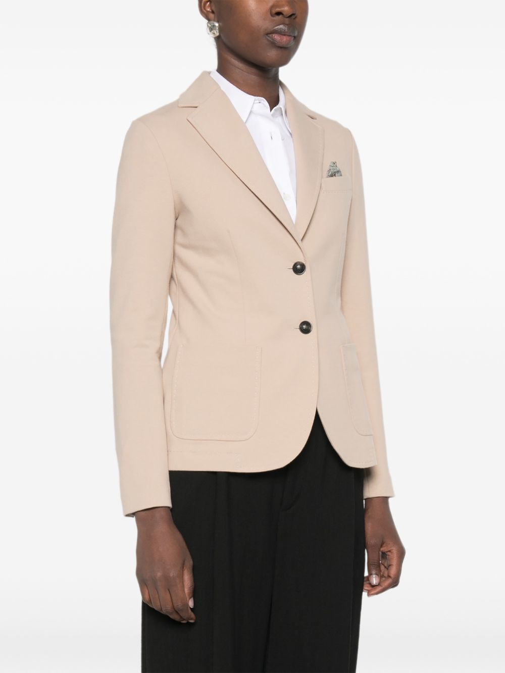 CIRCOLO 1901 Blazer monopetto beige in cotone elasticizzato 