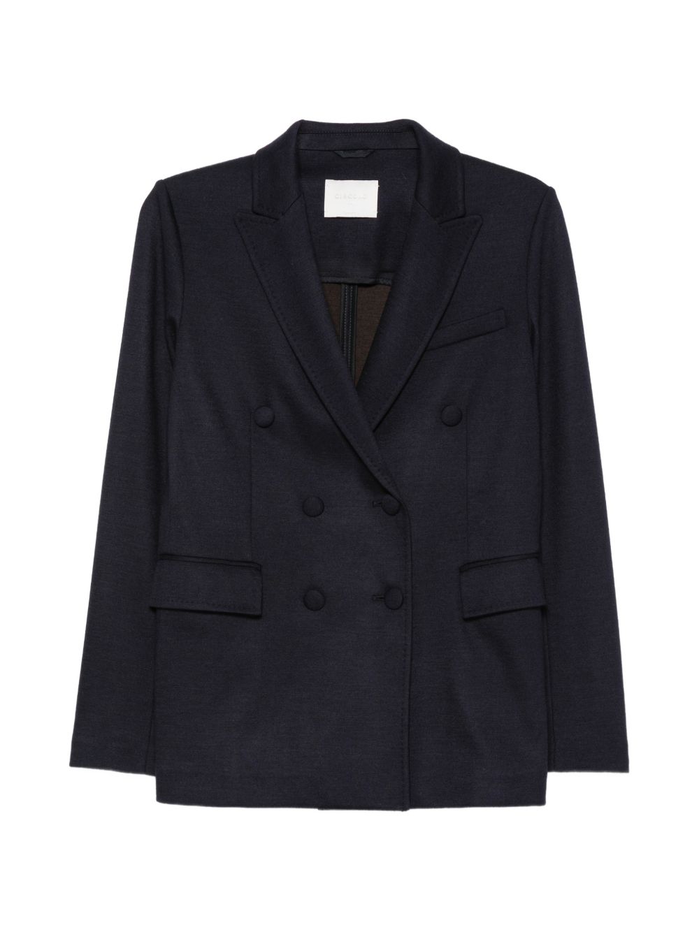 CIRCOLO 1901 Blazer doppiopetto in lana misto cashmere blu 