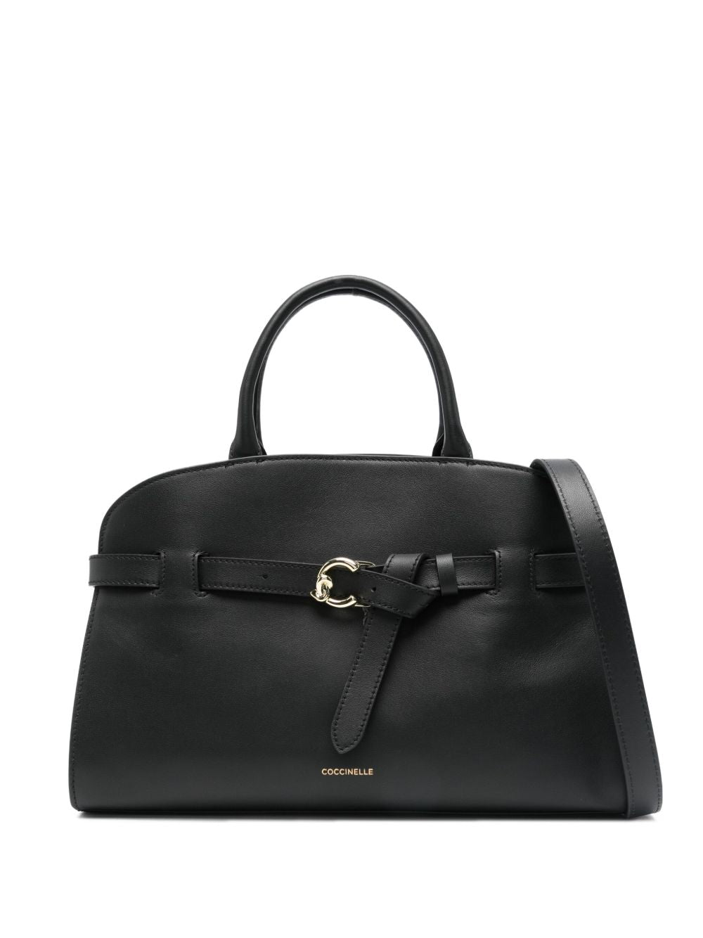 COCCINELLE Borsa a mano tote nera in pelle 