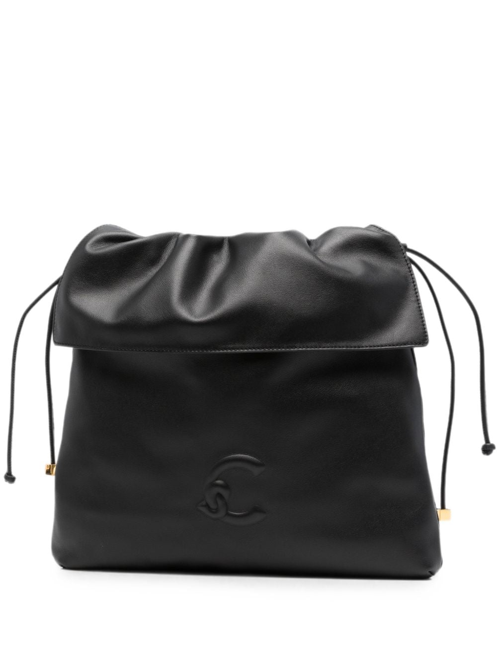 COCCINELLE Borsa Lidia Hobo in morbida pelle nera con logo 