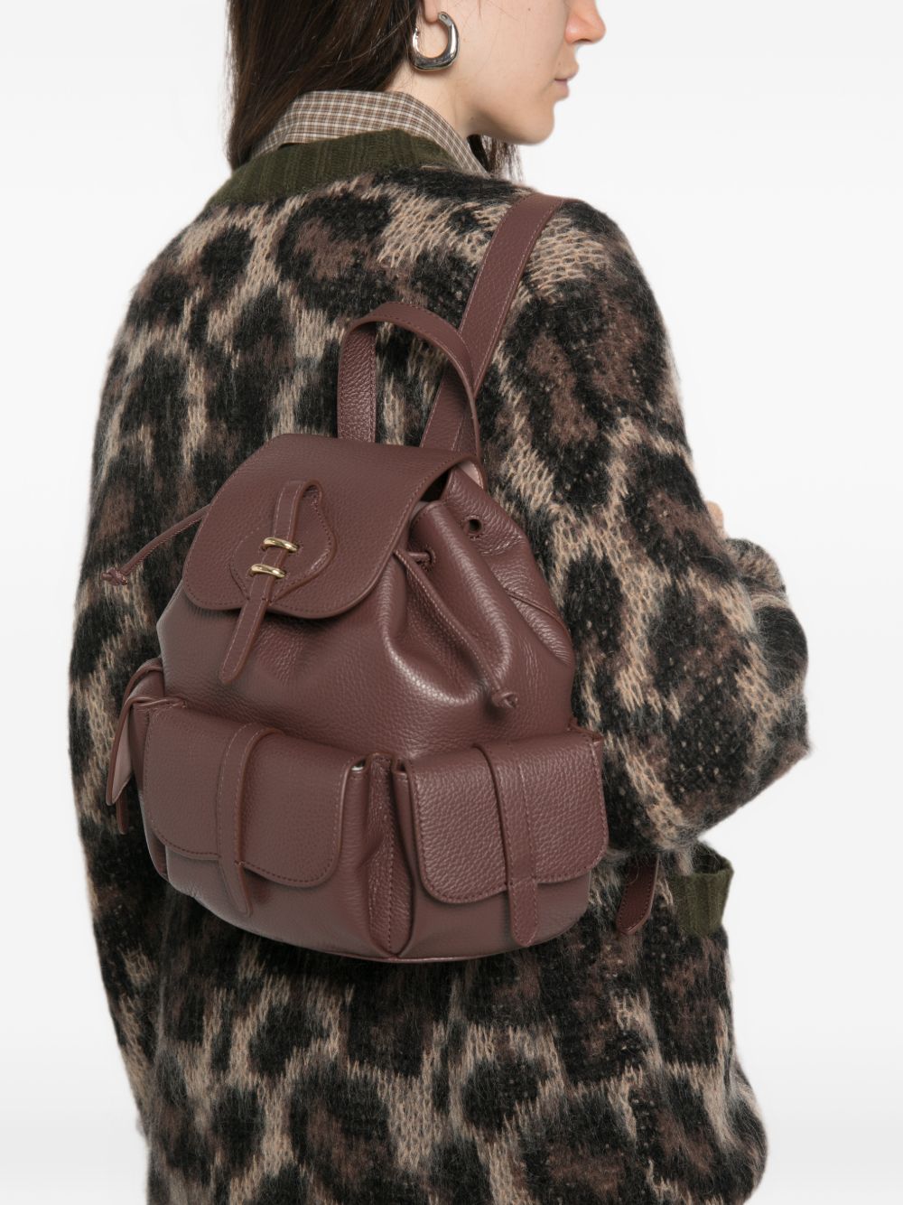 COCCINELLE Zaino Mavery in pelle con tasche esterne 