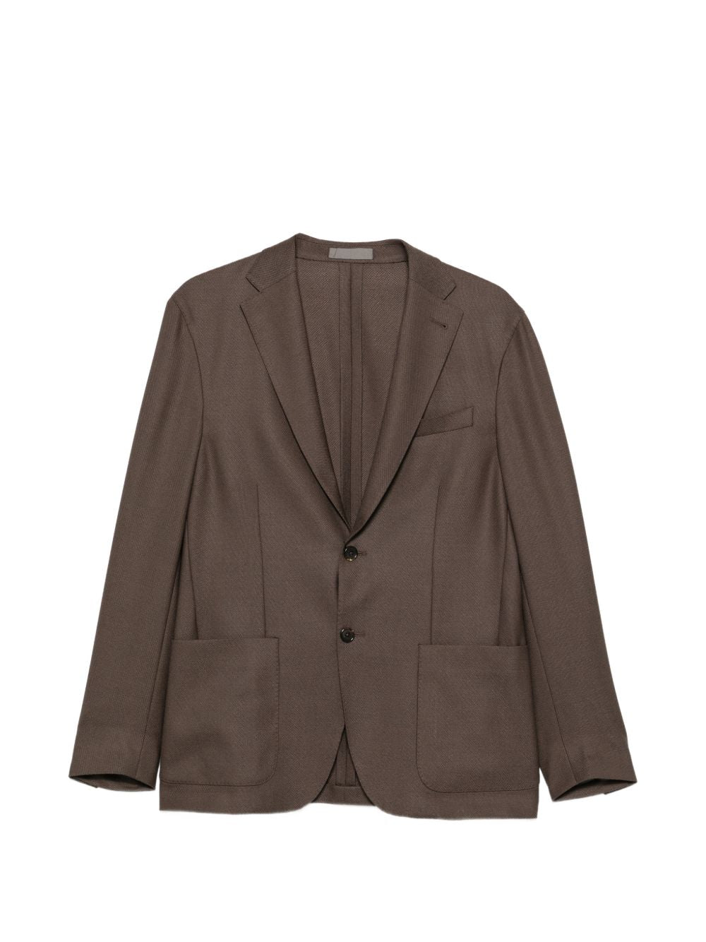 CORNELIANI Blazer in lana misto seta marrone 
