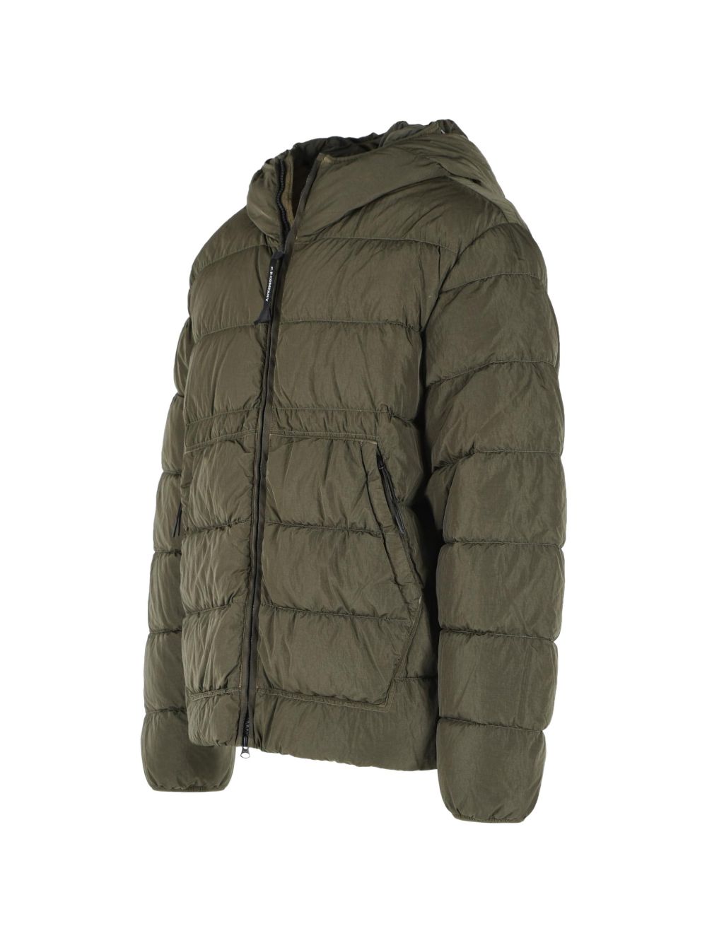 CP COMPANY Piumino Verde con Cappuccio Goggle 