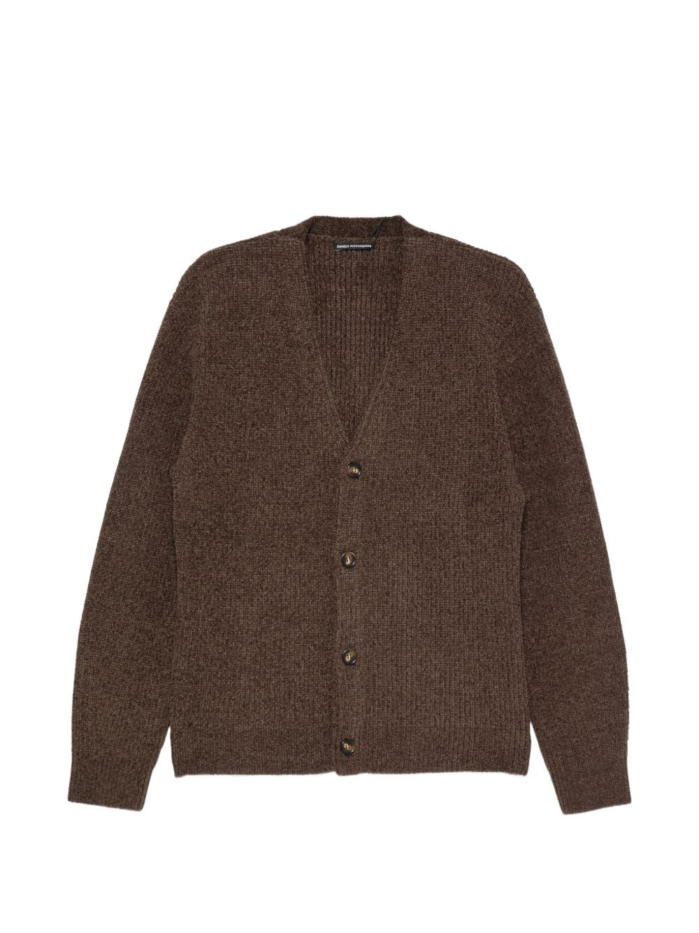 DANIELE ALESSANDRINI Cardigan marrone con scollo a V 