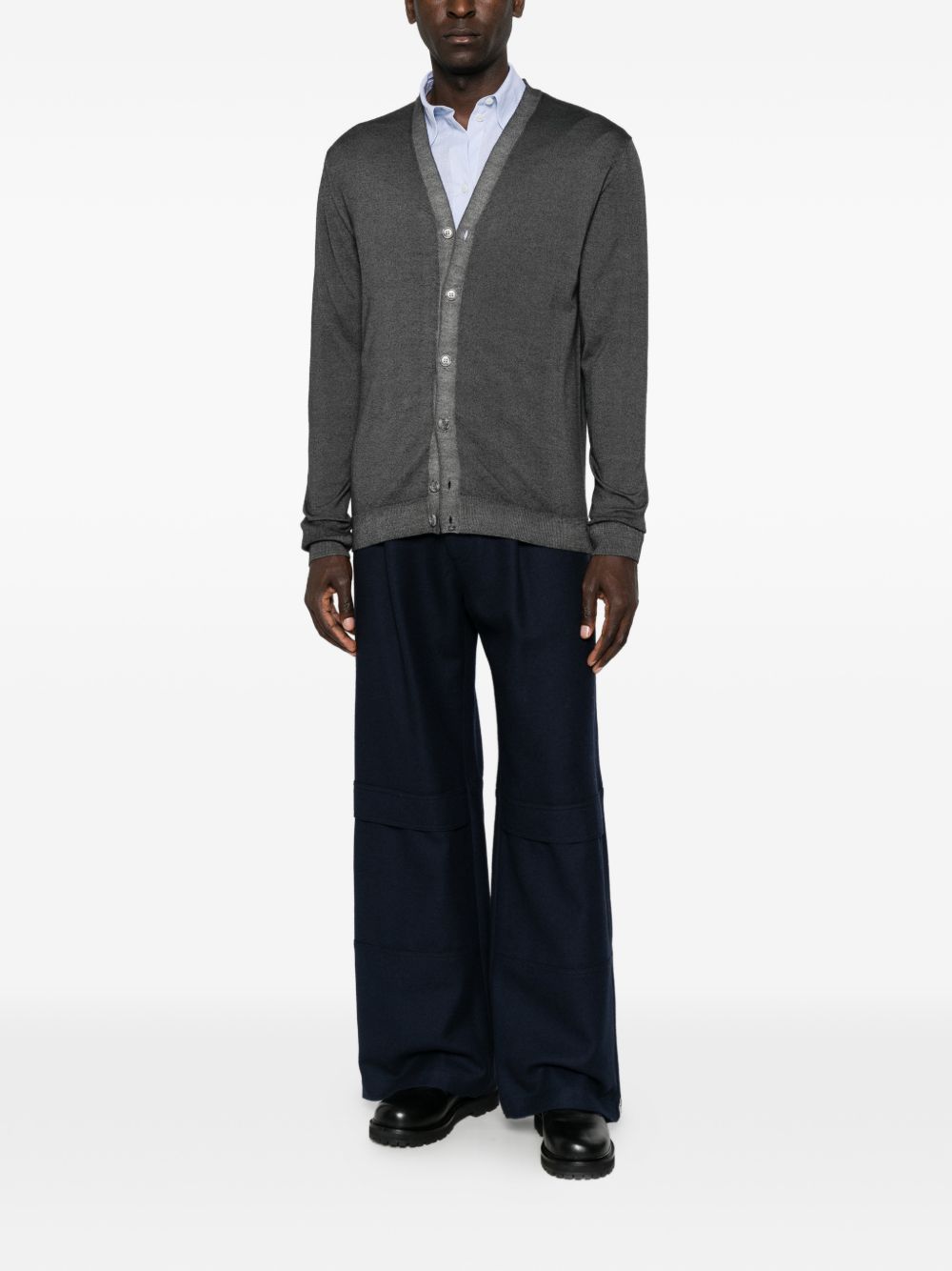 DANIELE FIESOLI Cardigan in lana grigia 