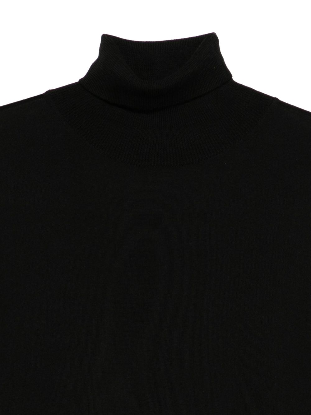 DANIELE FIESOLI Maglia nera da uomo a collo alto in lana merino 