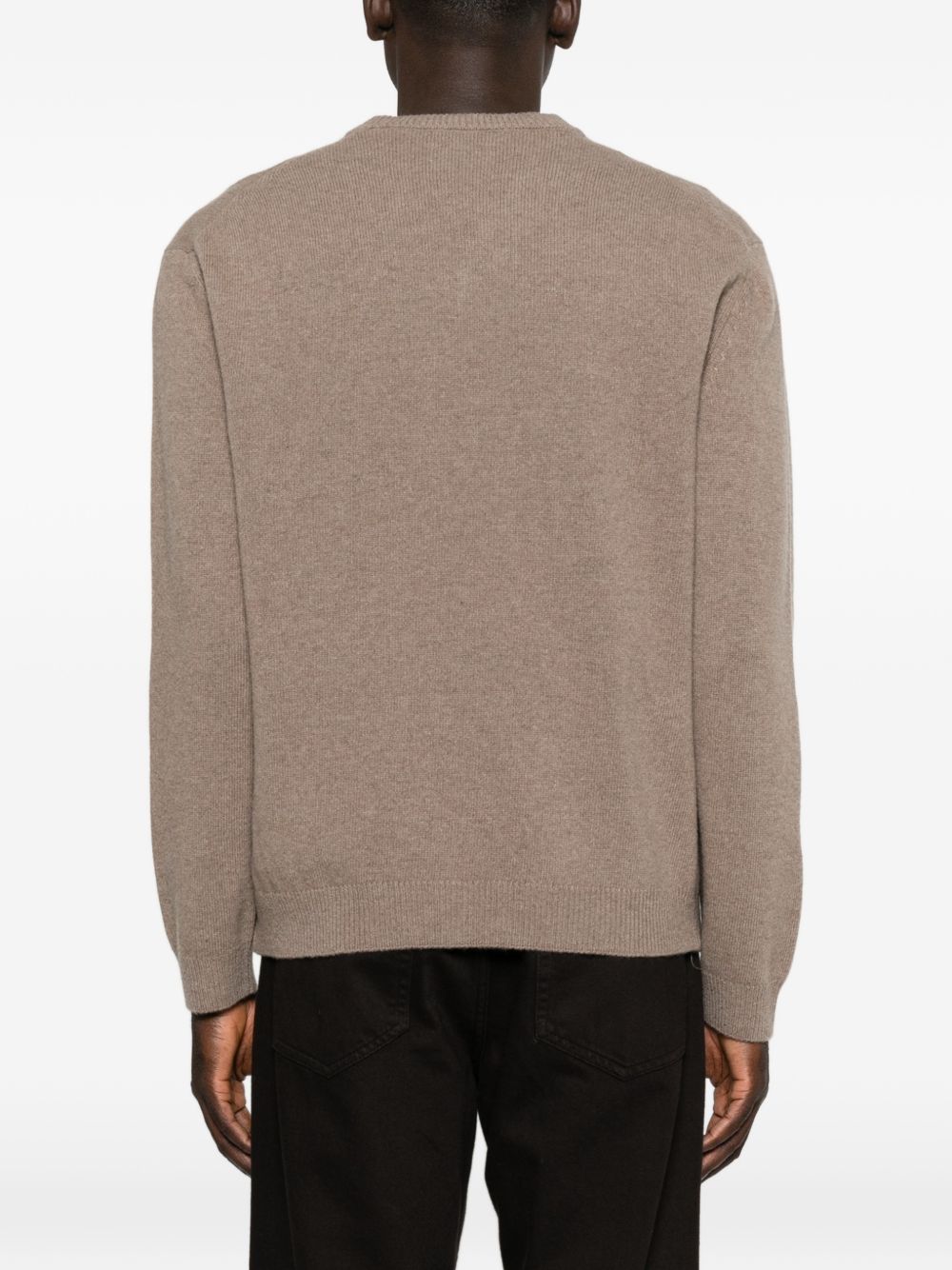 DANIELE FIESOLI Maglia con scollo a V sabbia in lana misto cashmere 