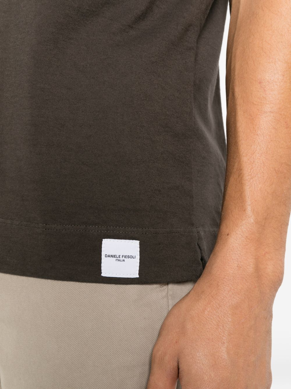 DANIELE FIESOLI T-shirt in cotone marrone 