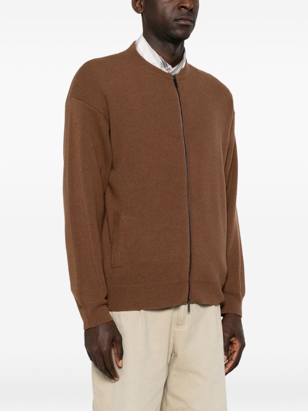 DANIELE FIESOLI Cardigan in lana e cashmere con zip 