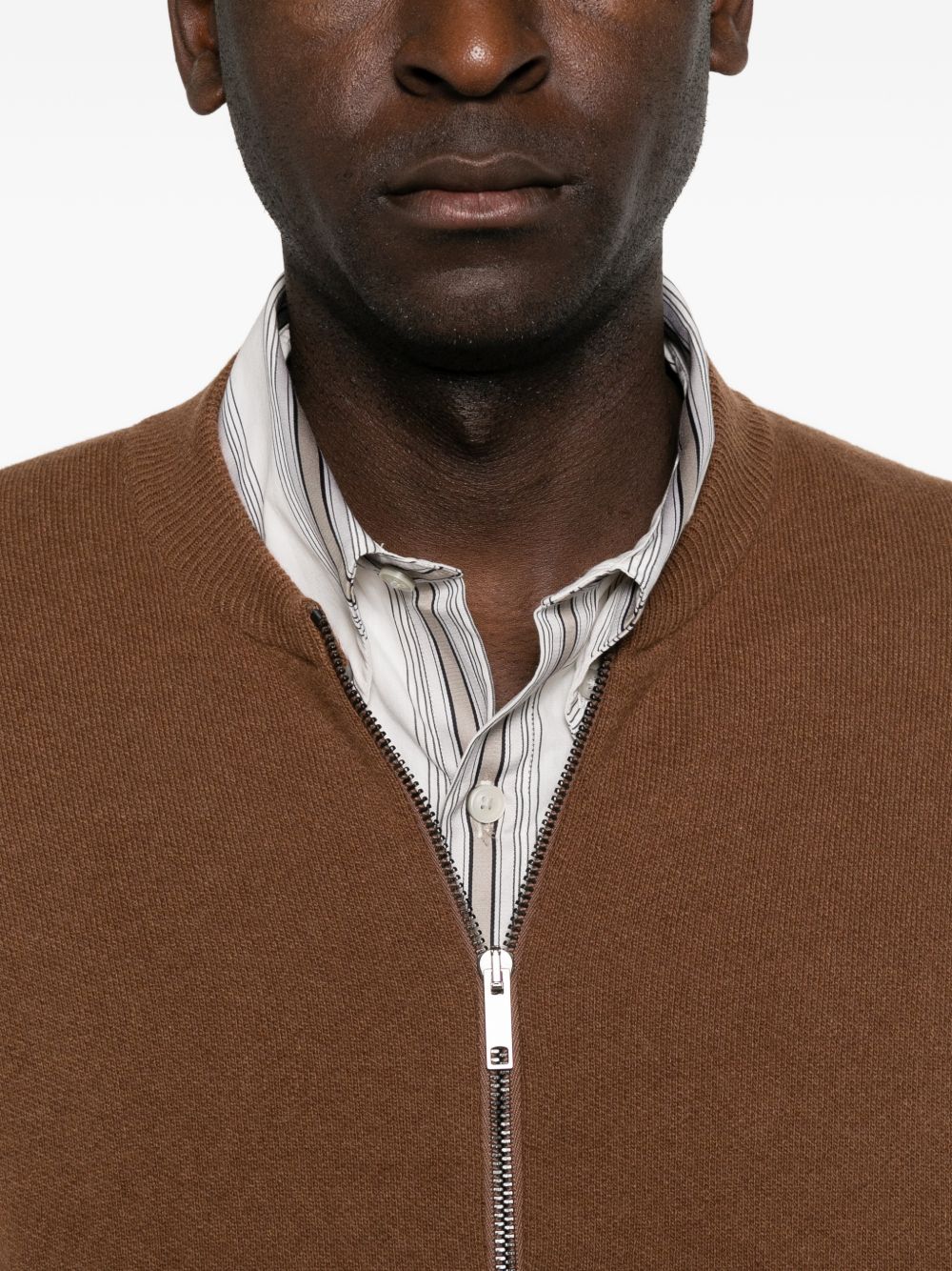 DANIELE FIESOLI Cardigan in lana e cashmere con zip 