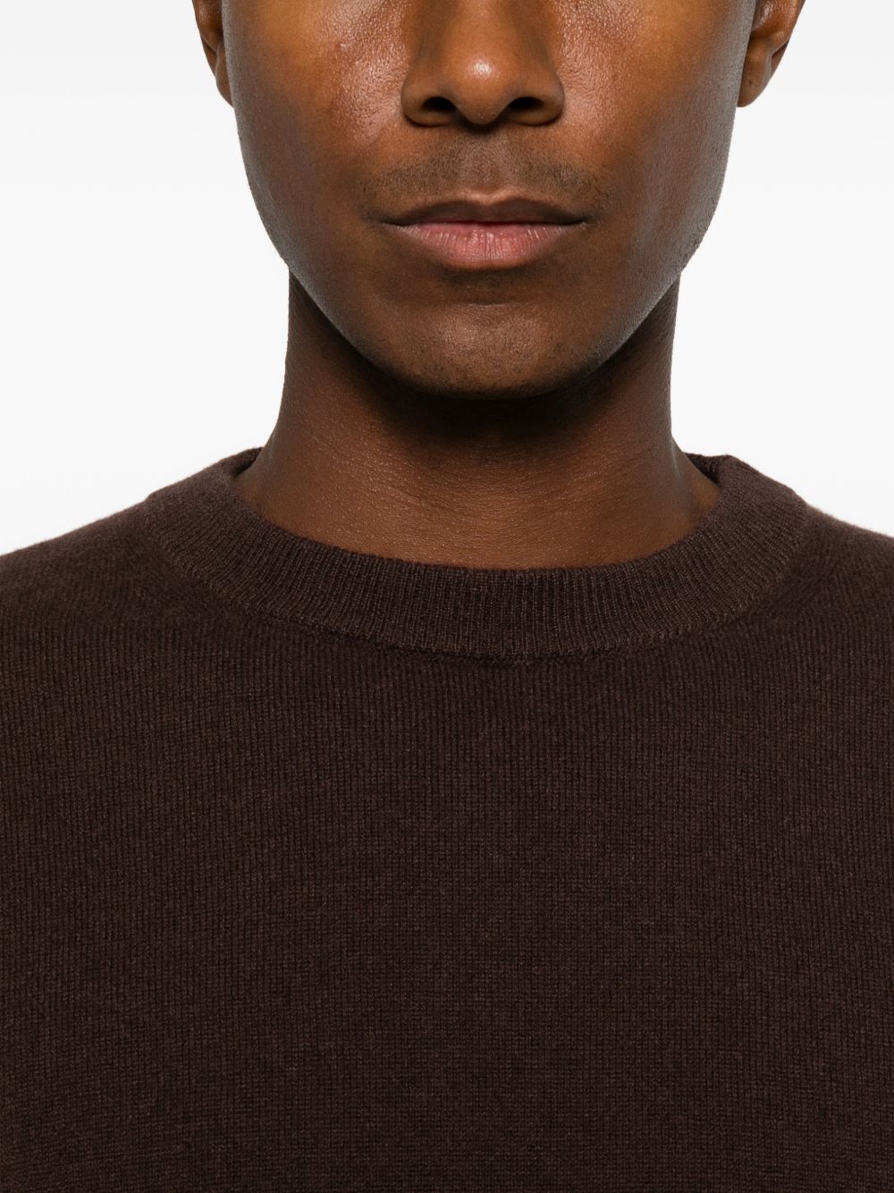 DANIELE FIESOLI Maglia girocollo in cashmere marrone 