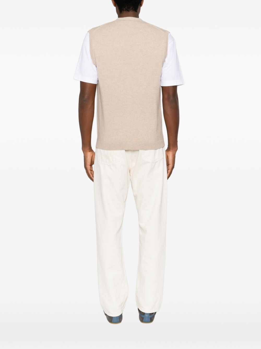 DANIELE FIESOLI Gilet in cashmere beige 