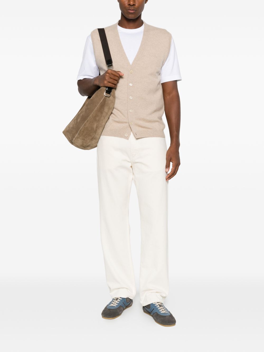 DANIELE FIESOLI Gilet in cashmere beige 