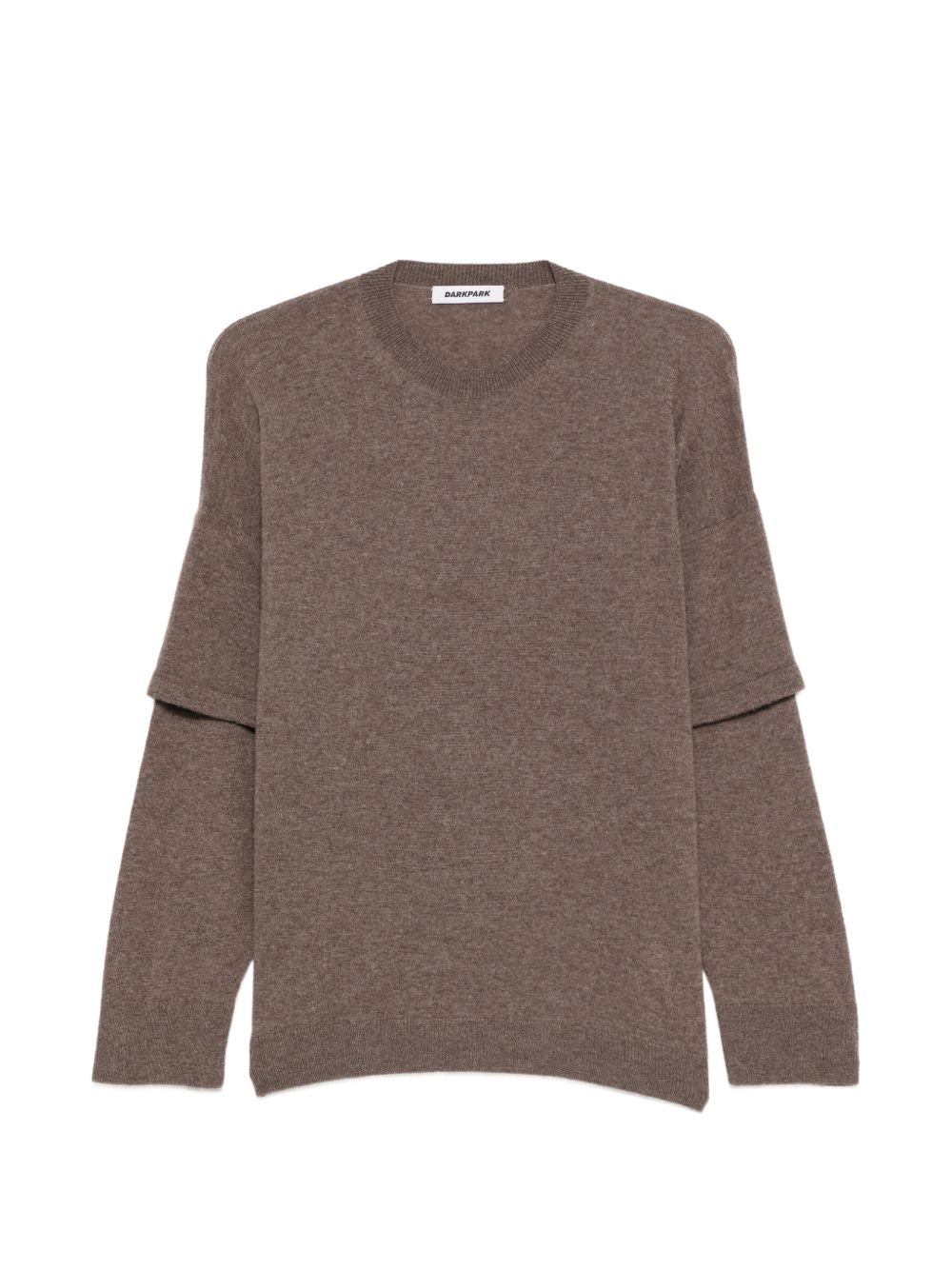 DARKPARK Maglia Troy a doppia manica in cashmere marrone 