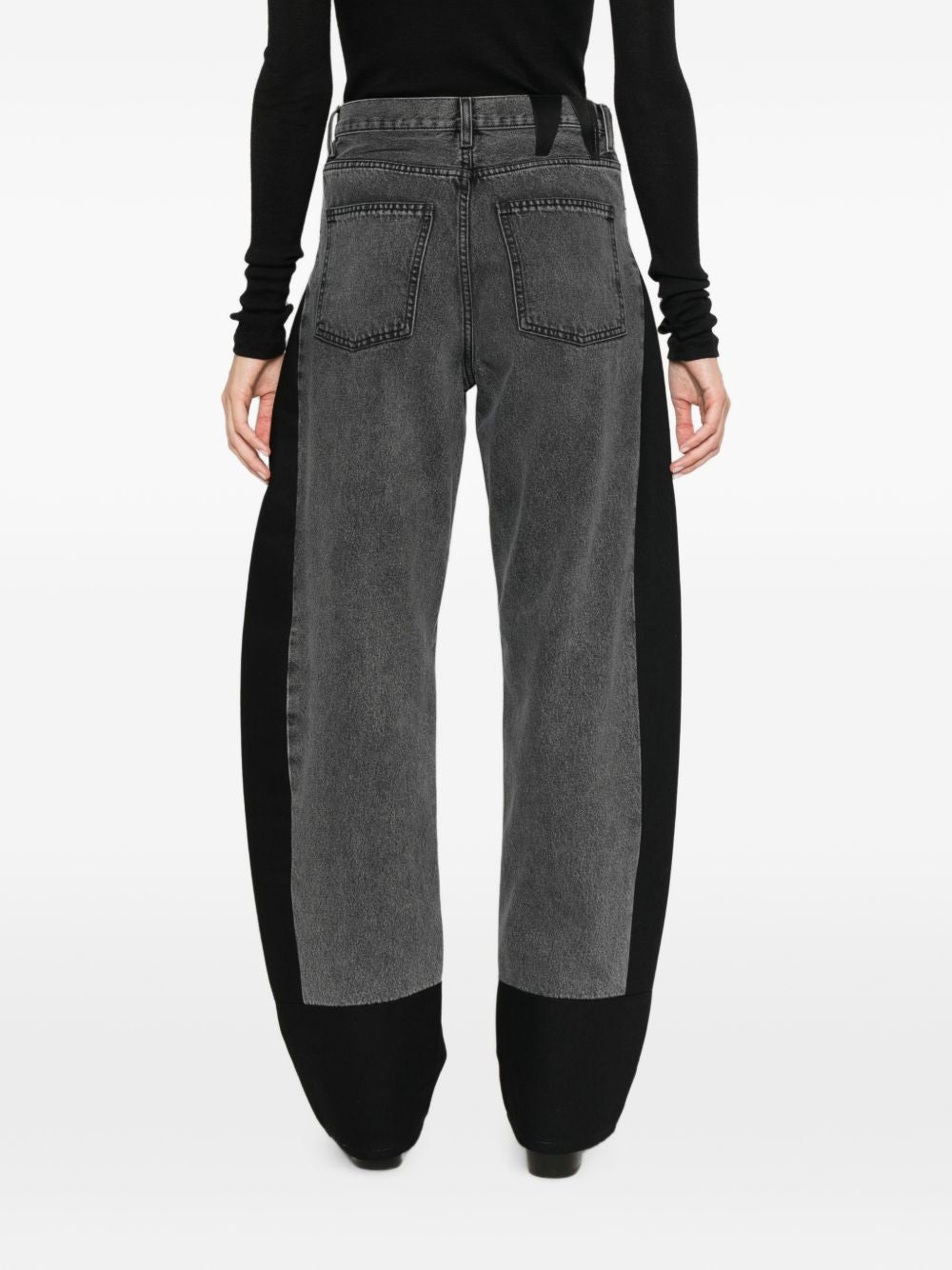 DARKPARK Jeans Laurene grigio in denim di cotone 