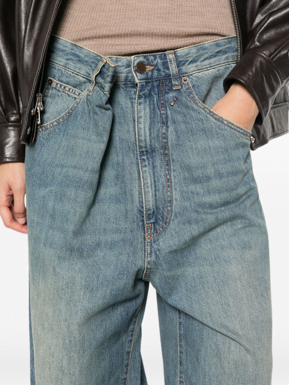 DARKPARK Jeans Ines blu in denim di cotone 