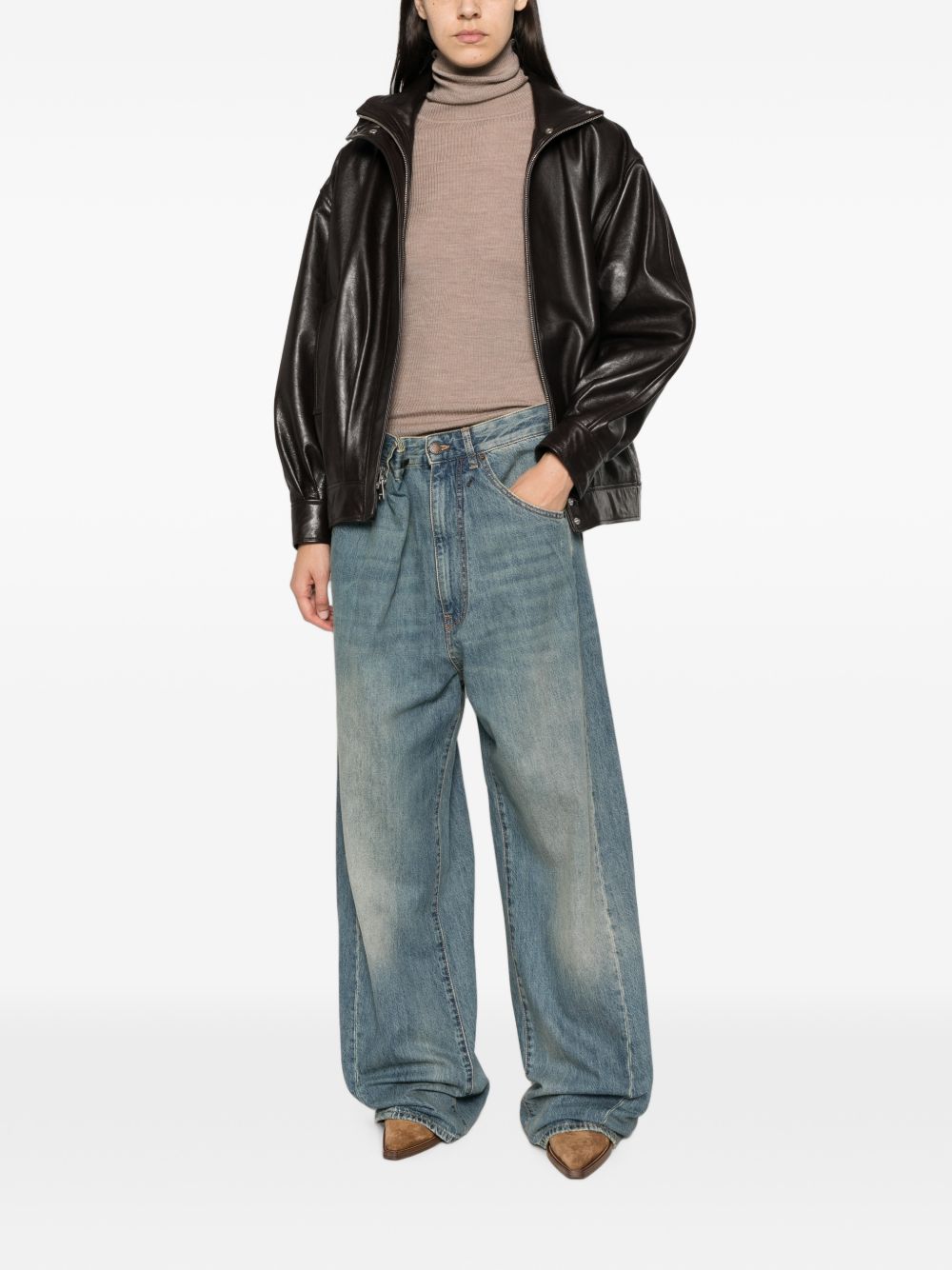 DARKPARK Jeans Ines blu in denim di cotone 