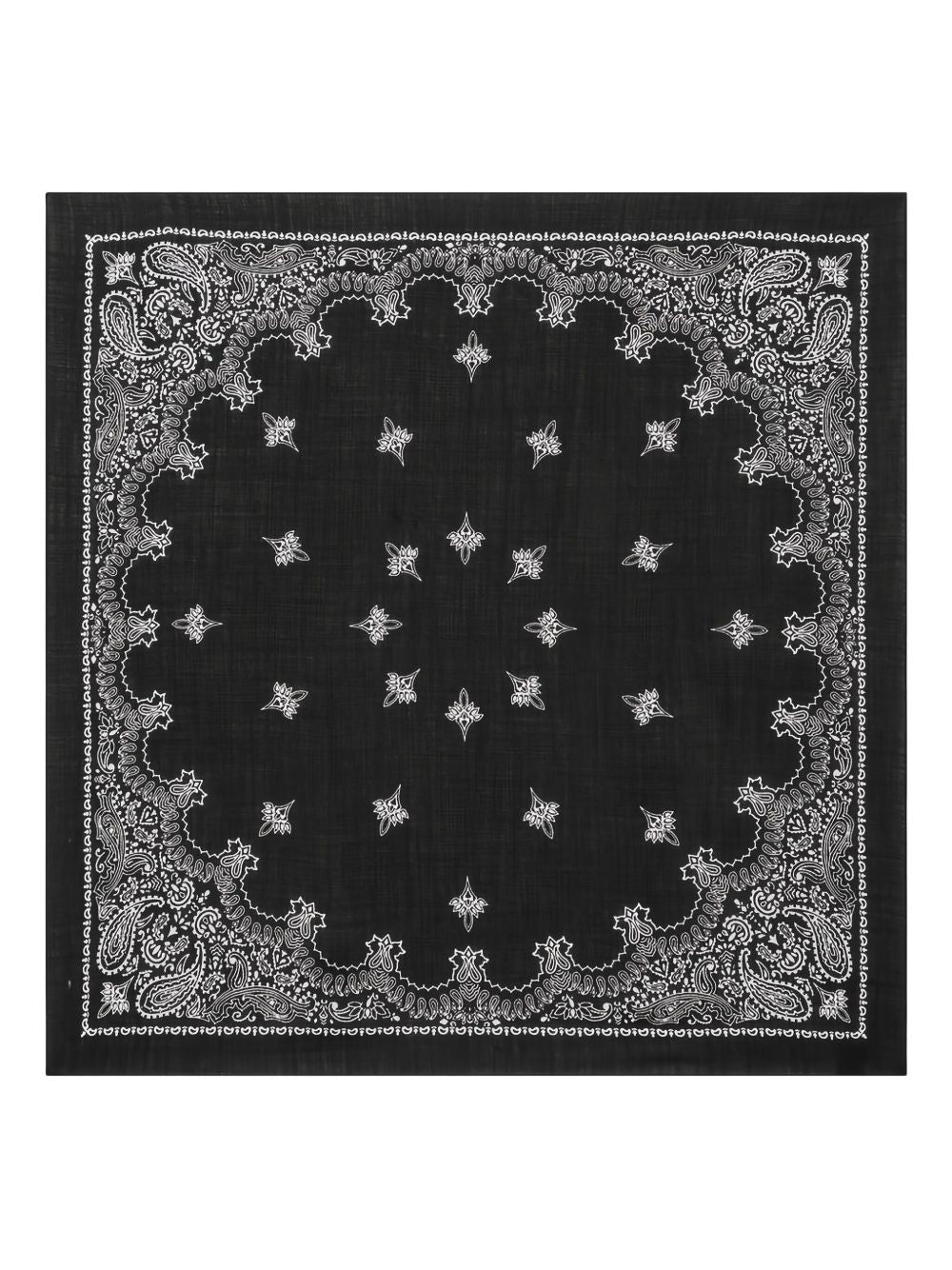 DESTIN Foulard quadrato nero con stampa paisley 