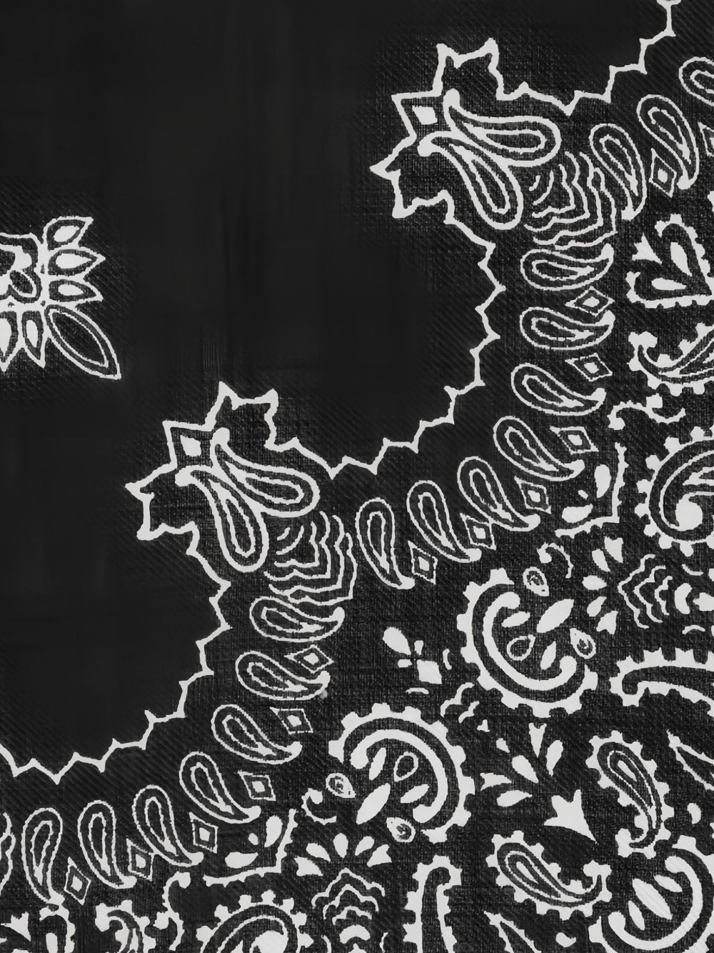 DESTIN Foulard quadrato nero con stampa paisley 
