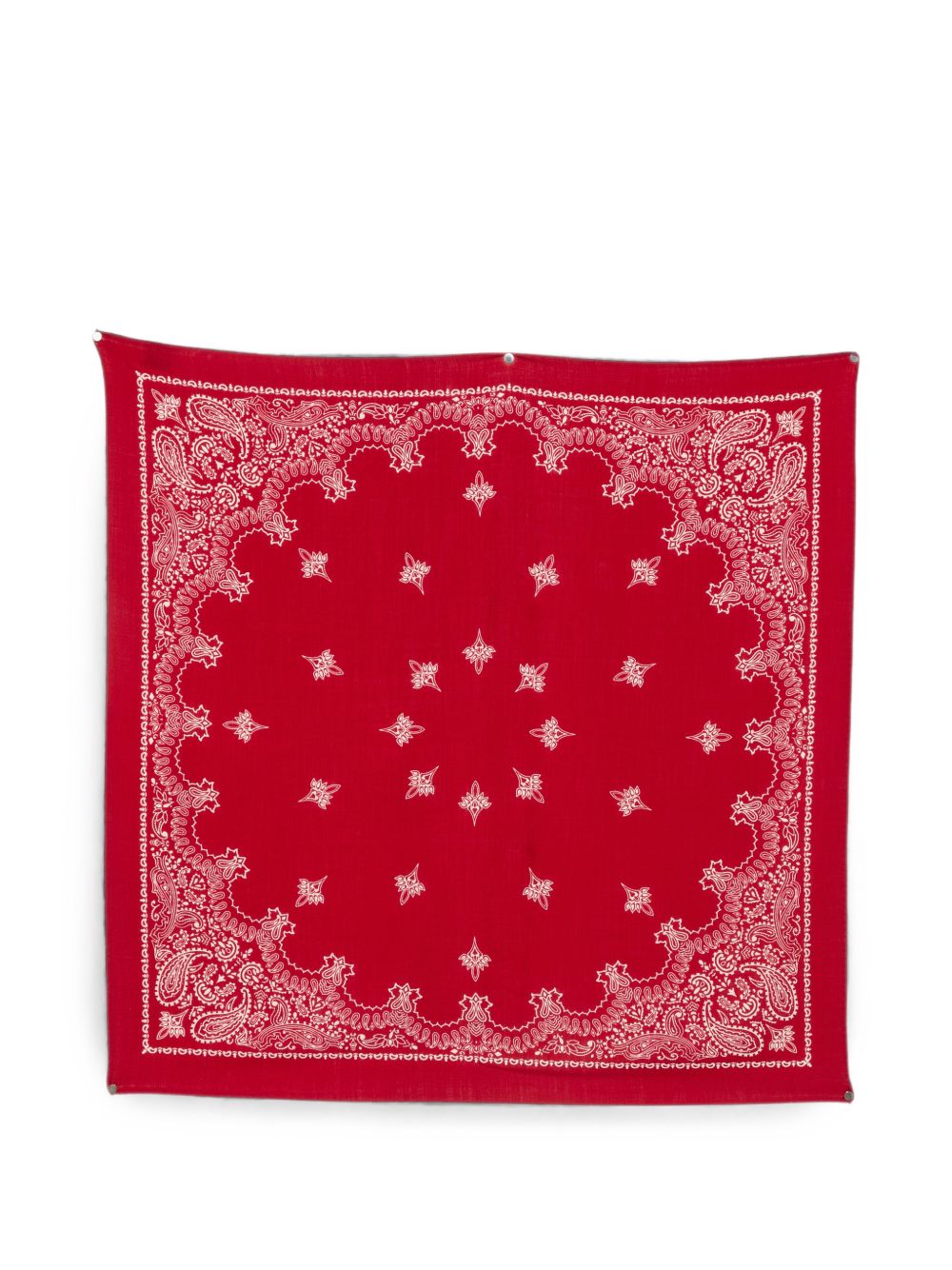 DESTIN Foulard bandana in lana con stampa paisley rosso 