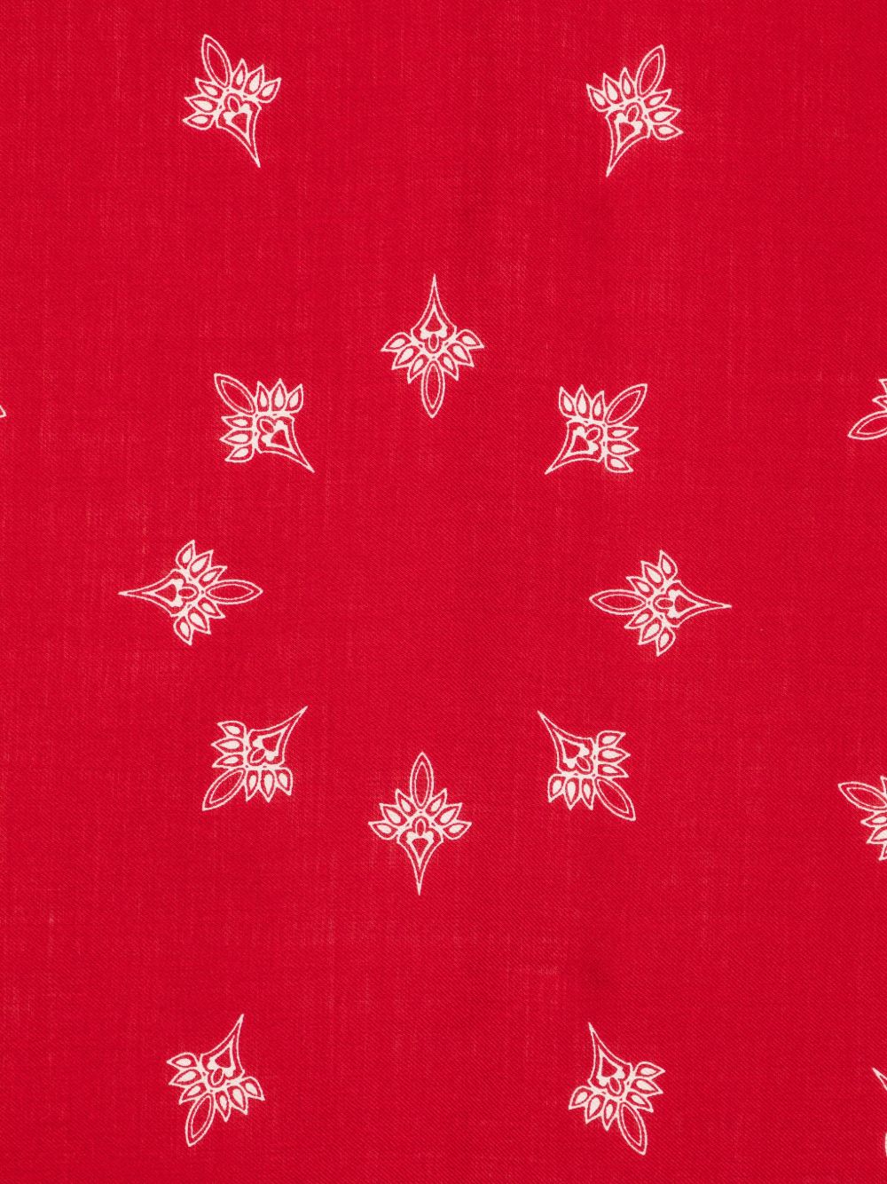 DESTIN Foulard bandana in lana con stampa paisley rosso 